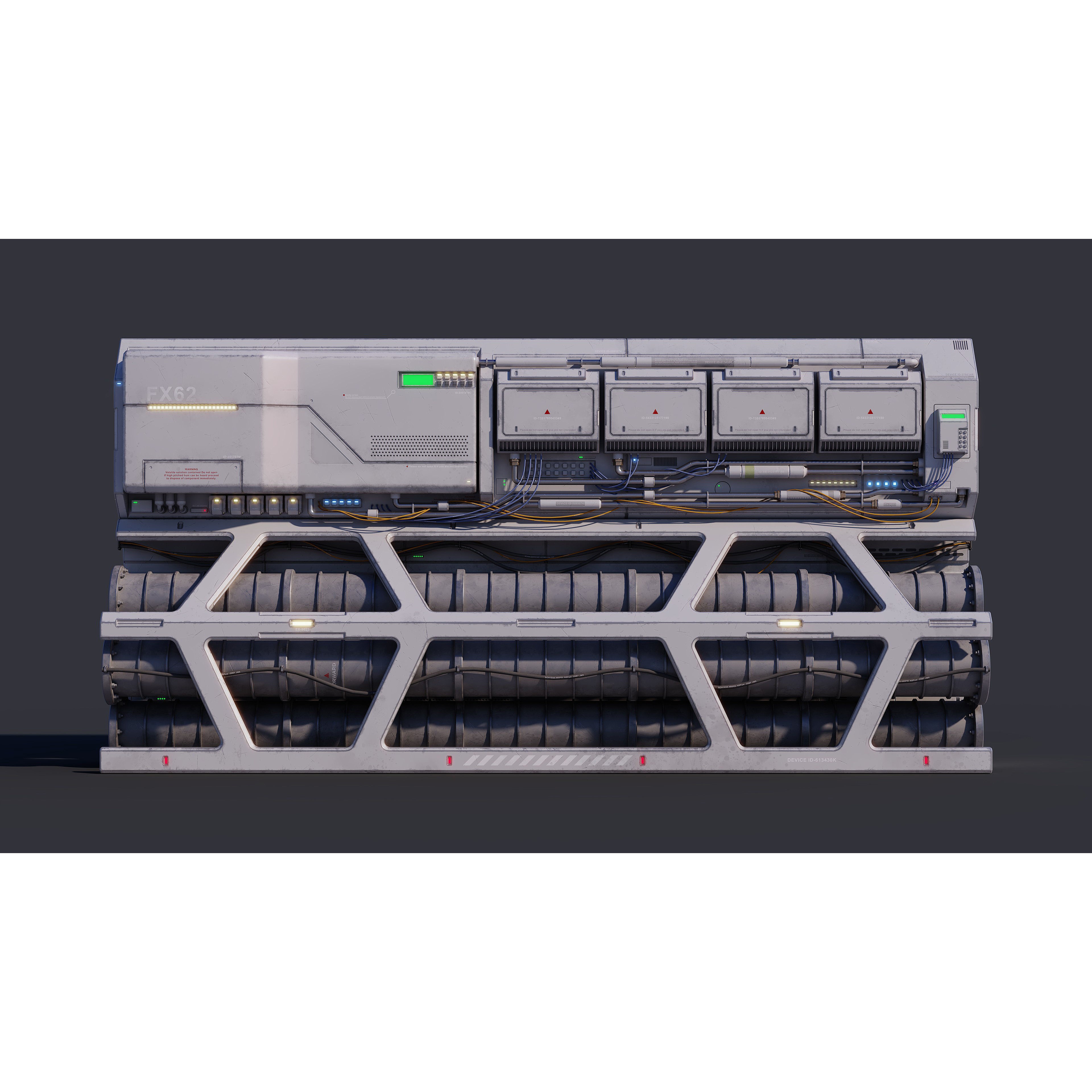 Sci-Fi Architecture Panels Kit Vol 03 - Low-Poly Game-Ready 3D Model - View 19