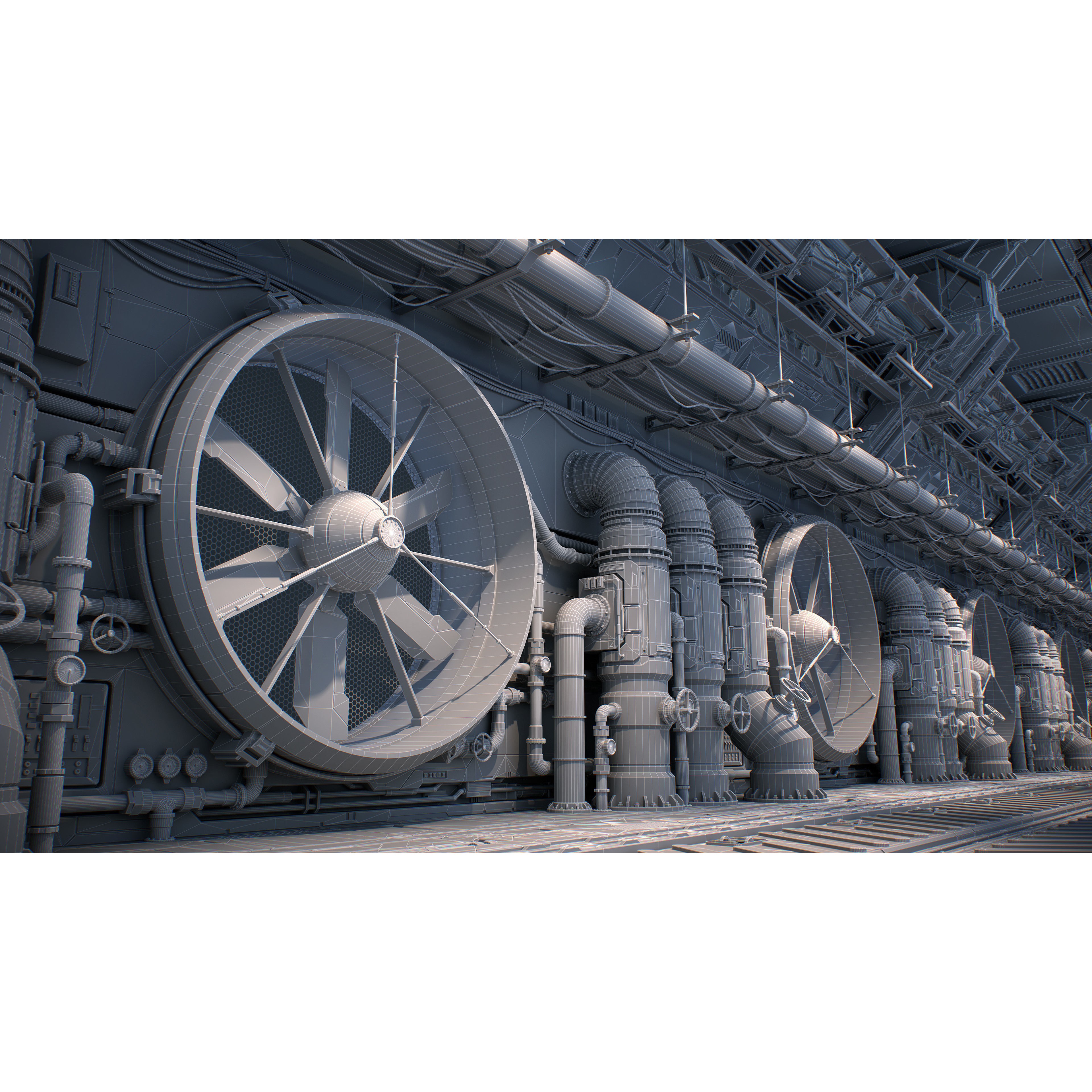 Sci-Fi Architecture Panels Kit Vol 03 - Low-Poly Game-Ready 3D Model - View 23