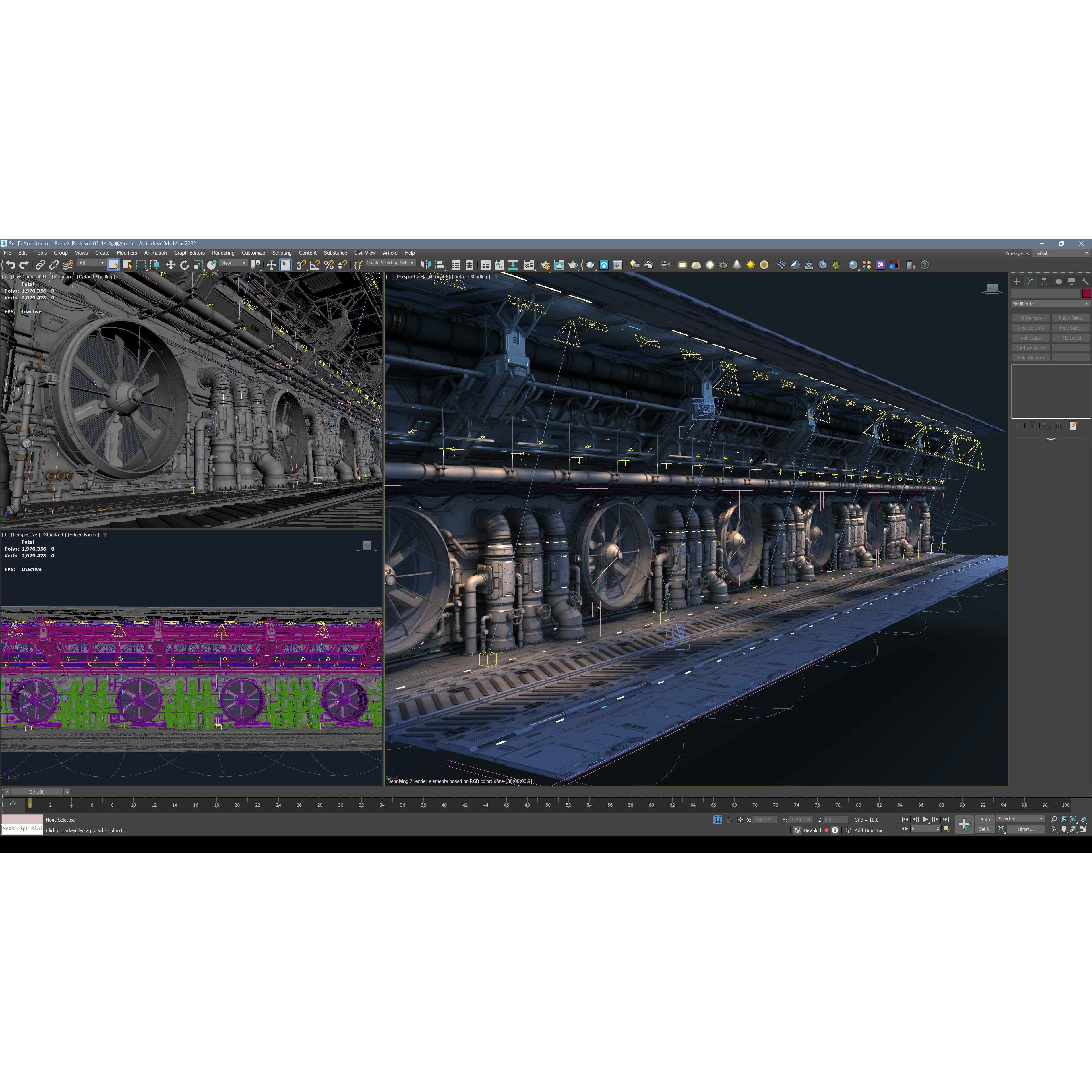 Sci-Fi Architecture Panels Kit Vol 03 - Low-Poly Game-Ready 3D Model - View 25