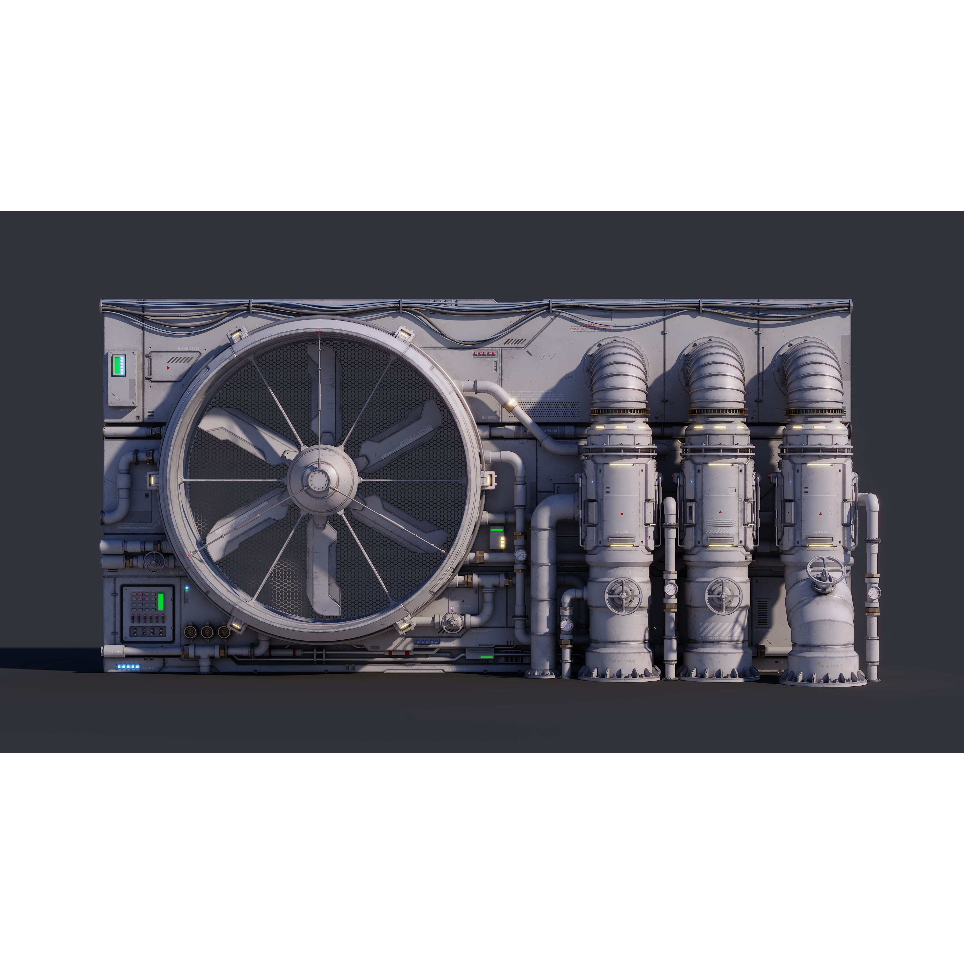 Sci-Fi Architecture Panels Kit Vol 03 - Low-Poly Game-Ready 3D Model - View 26