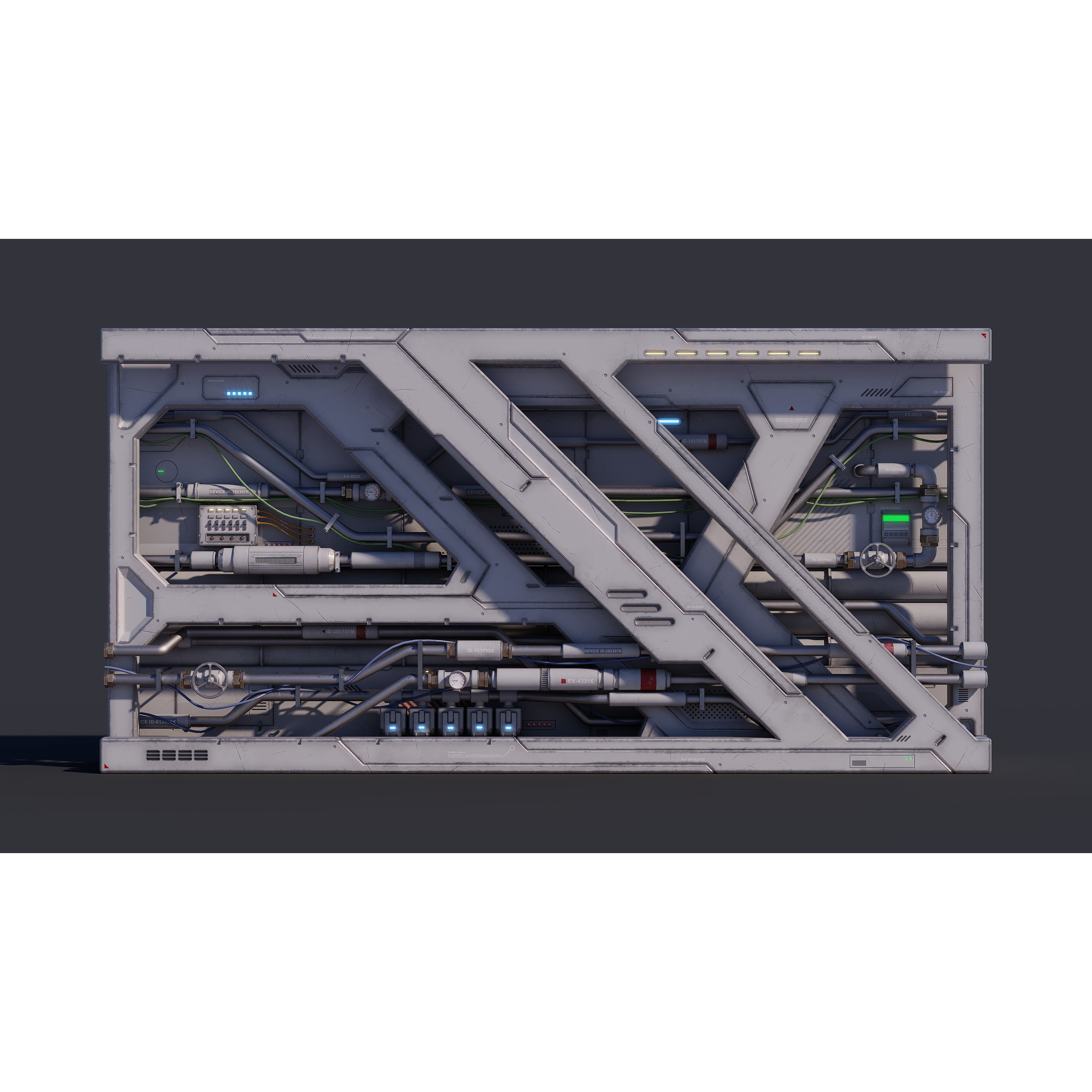 Sci-Fi Architecture Panels Kit Vol 03 - Low-Poly Game-Ready 3D Model - View 29