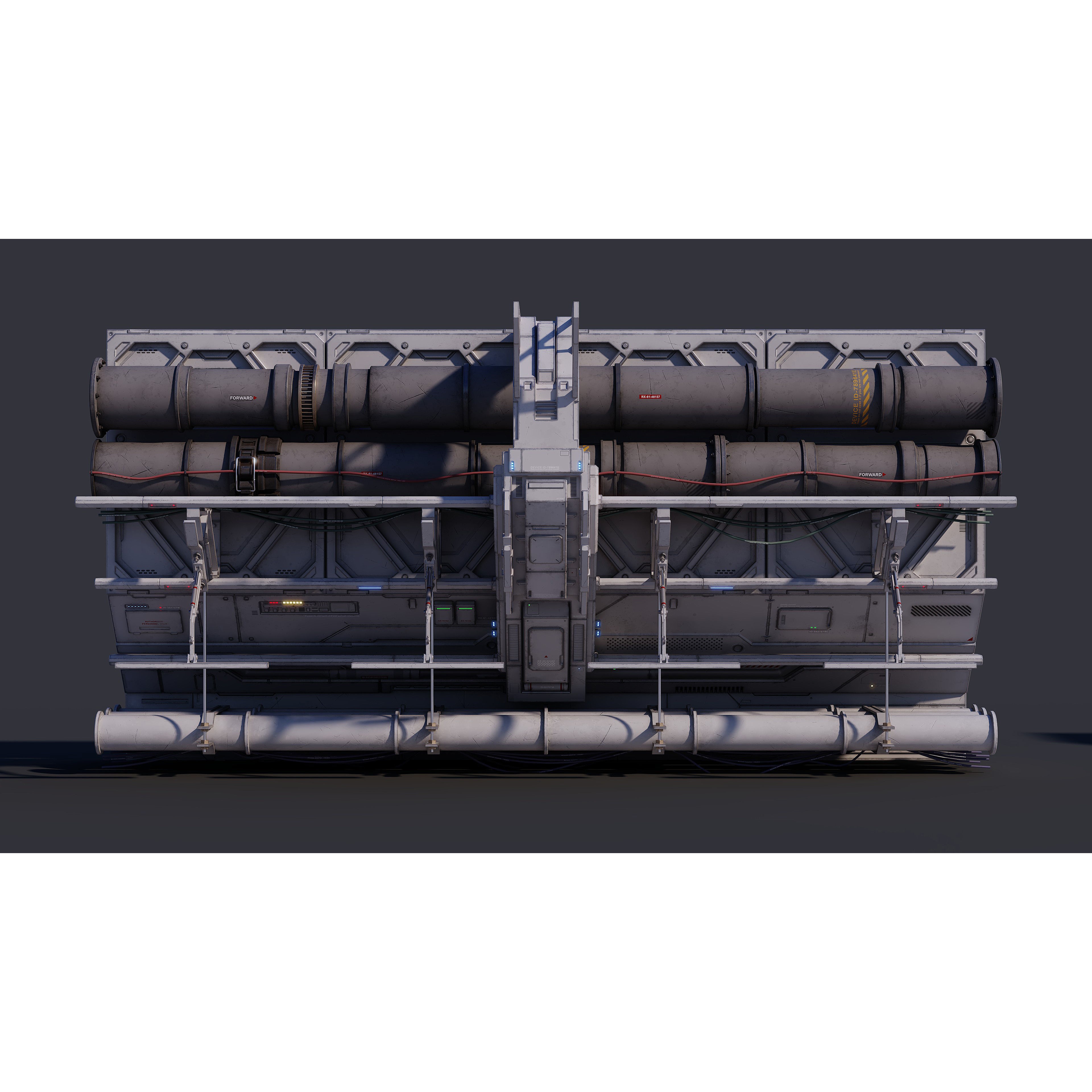 Sci-Fi Architecture Panels Kit Vol 03 - Low-Poly Game-Ready 3D Model - View 32