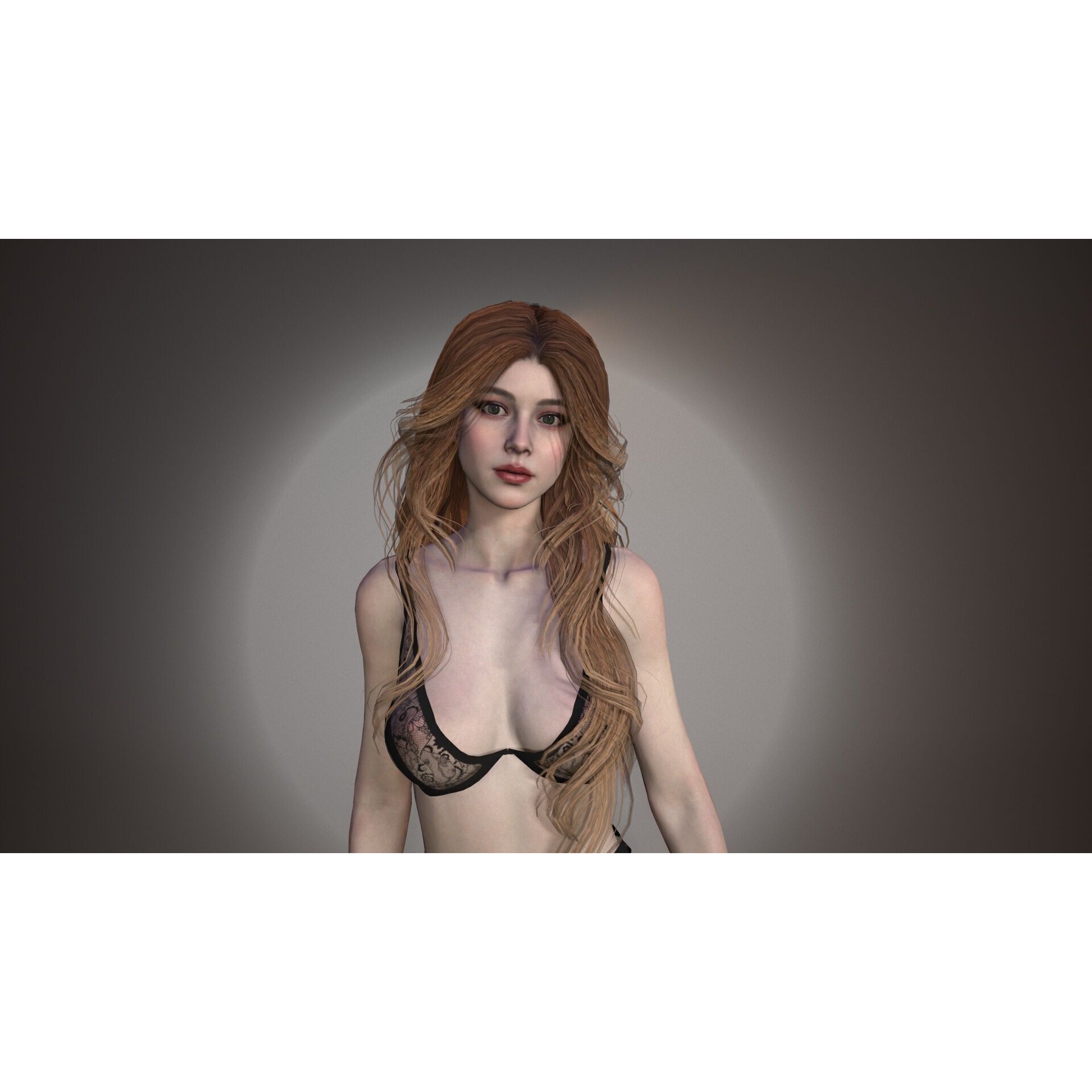 Fantasy Lady - Low-Poly Game-Ready 3D Model - View 10