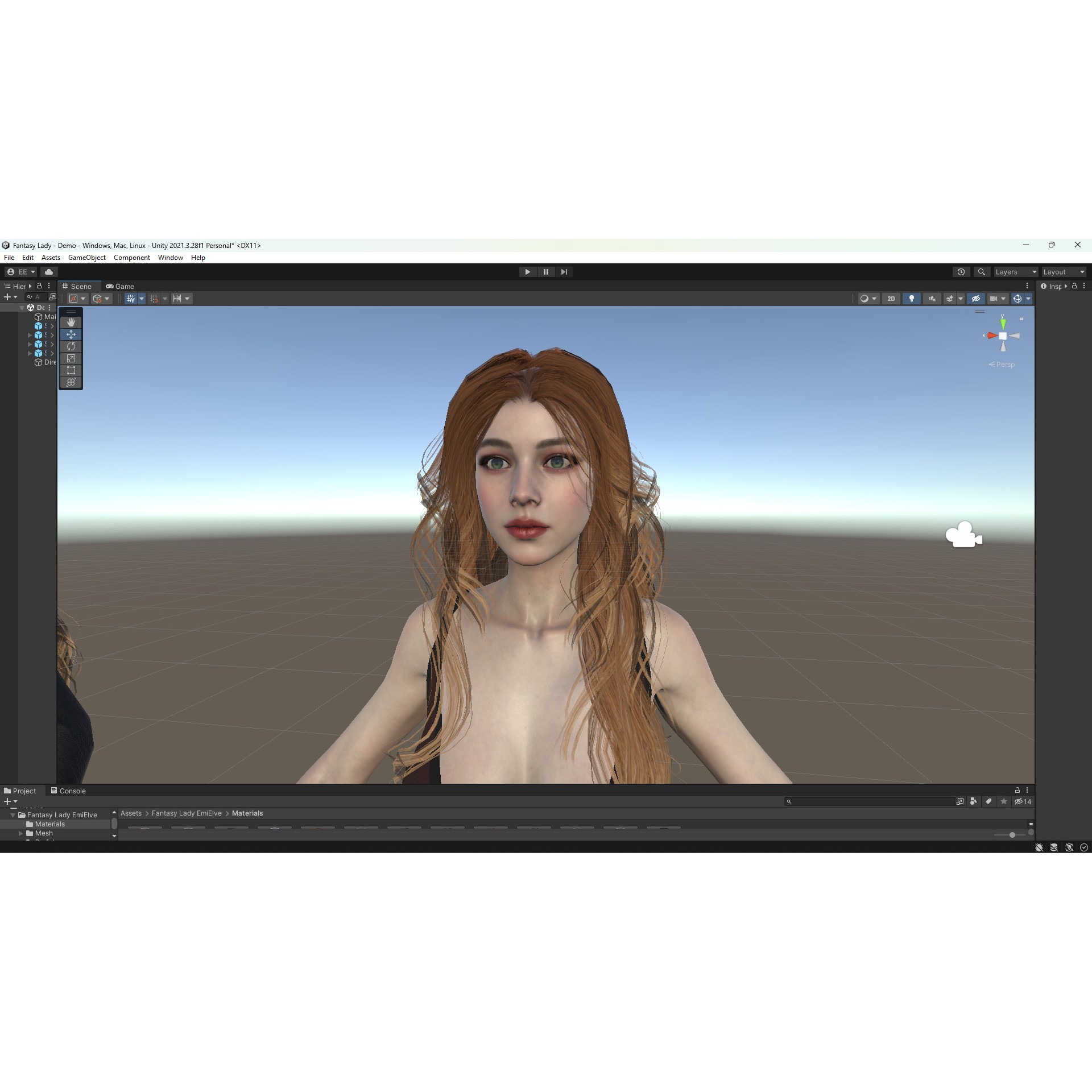 Fantasy Lady - Low-Poly Game-Ready 3D Model - View 18
