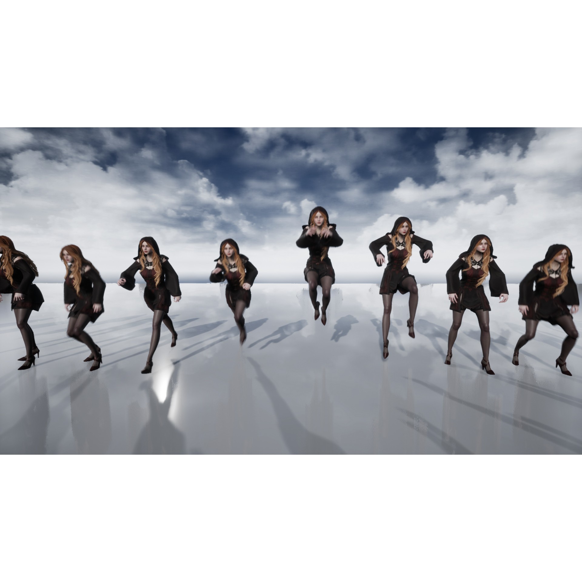 Fantasy Lady - Low-Poly Game-Ready 3D Model - View 24