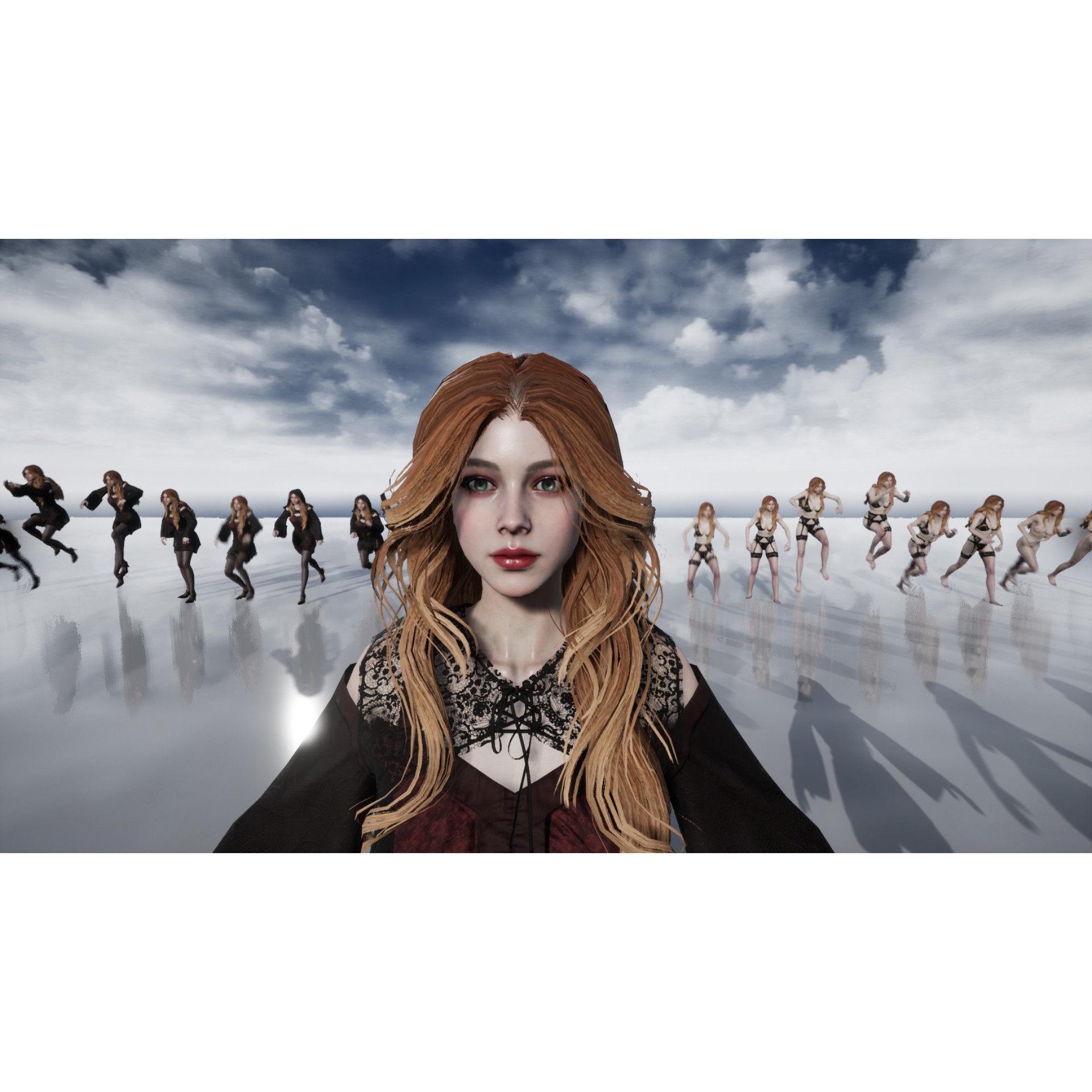 Fantasy Lady - Low-Poly Game-Ready 3D Model - View 25