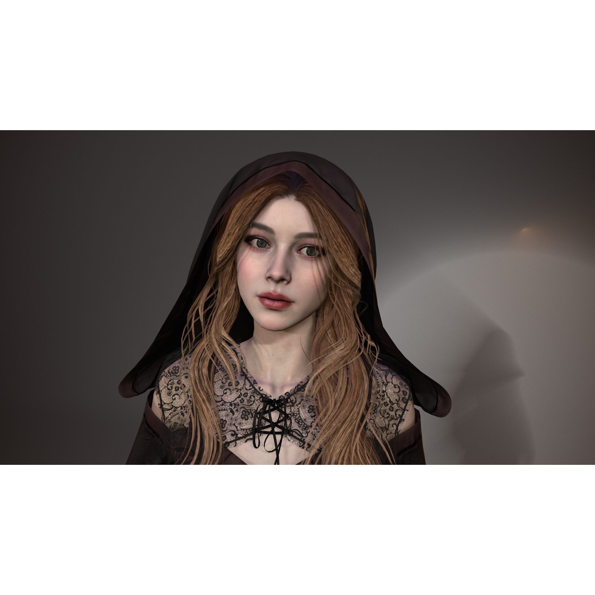 Fantasy Lady - Low-Poly Game-Ready 3D Model - View 3