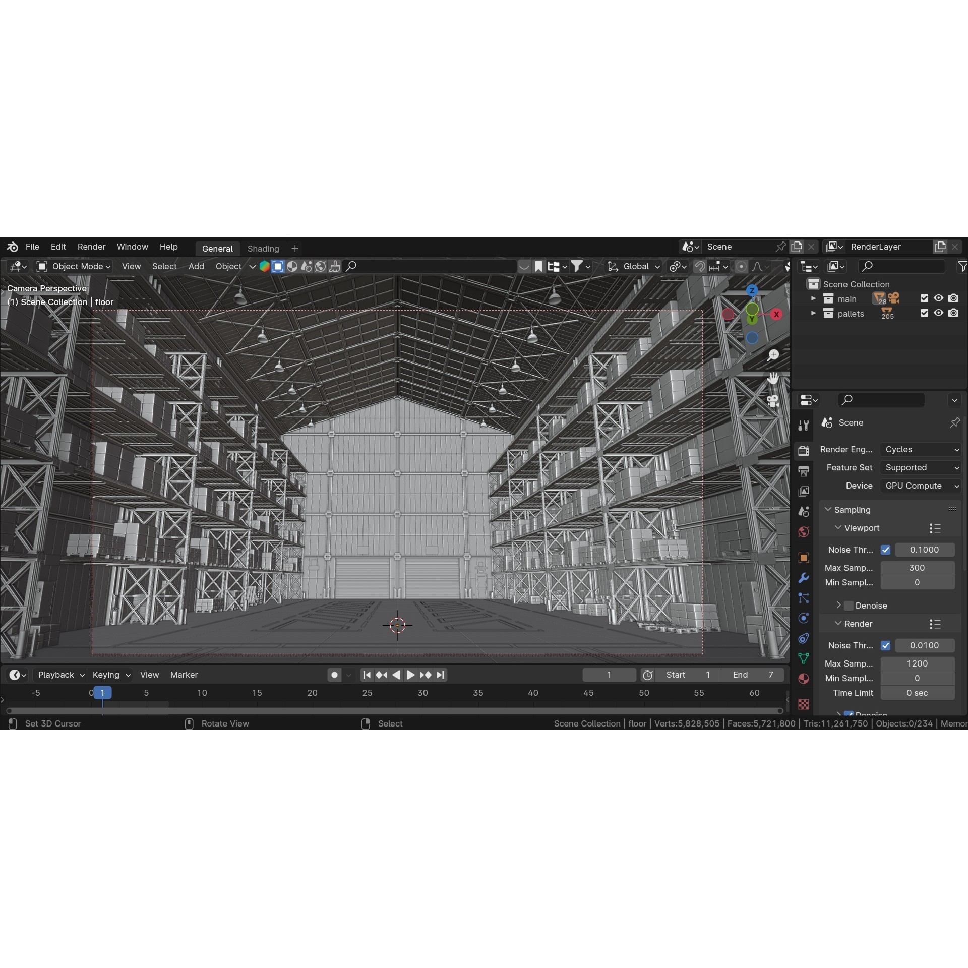 Small Warehouse - High-Poly Game-Ready 3D Model