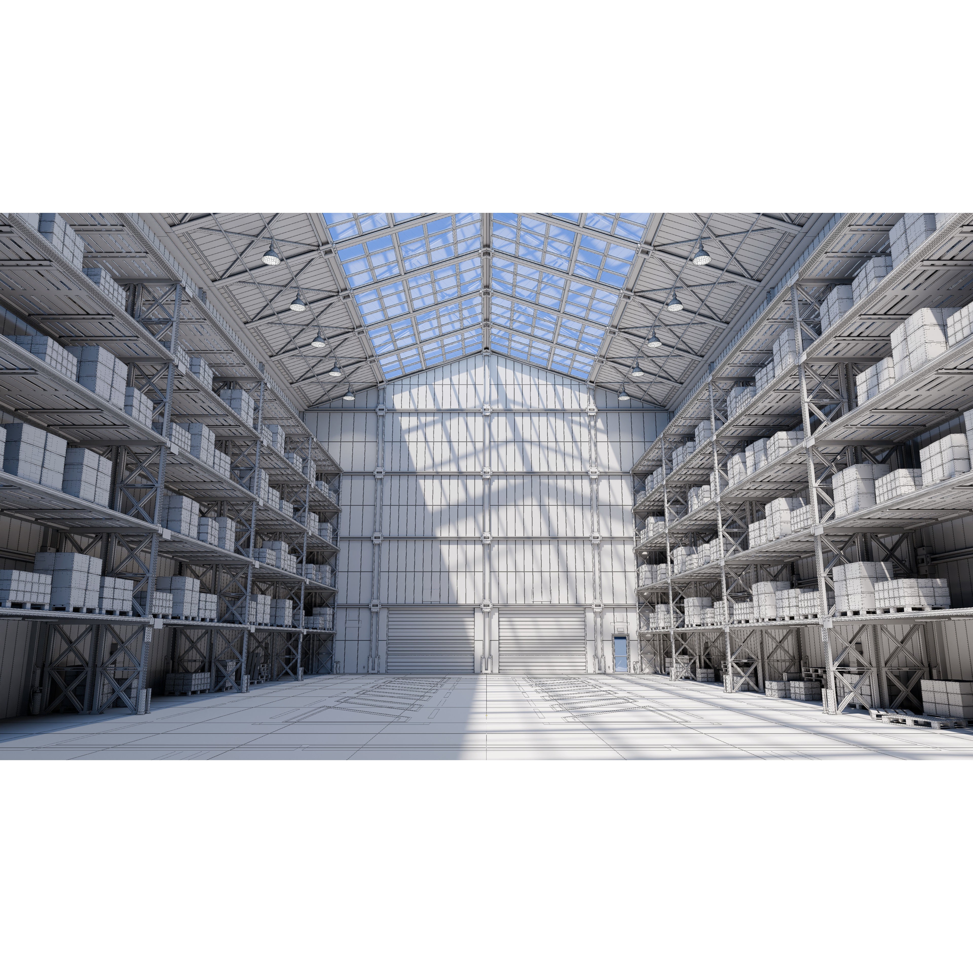 Small Warehouse - High-Poly Game-Ready 3D Model - View 10