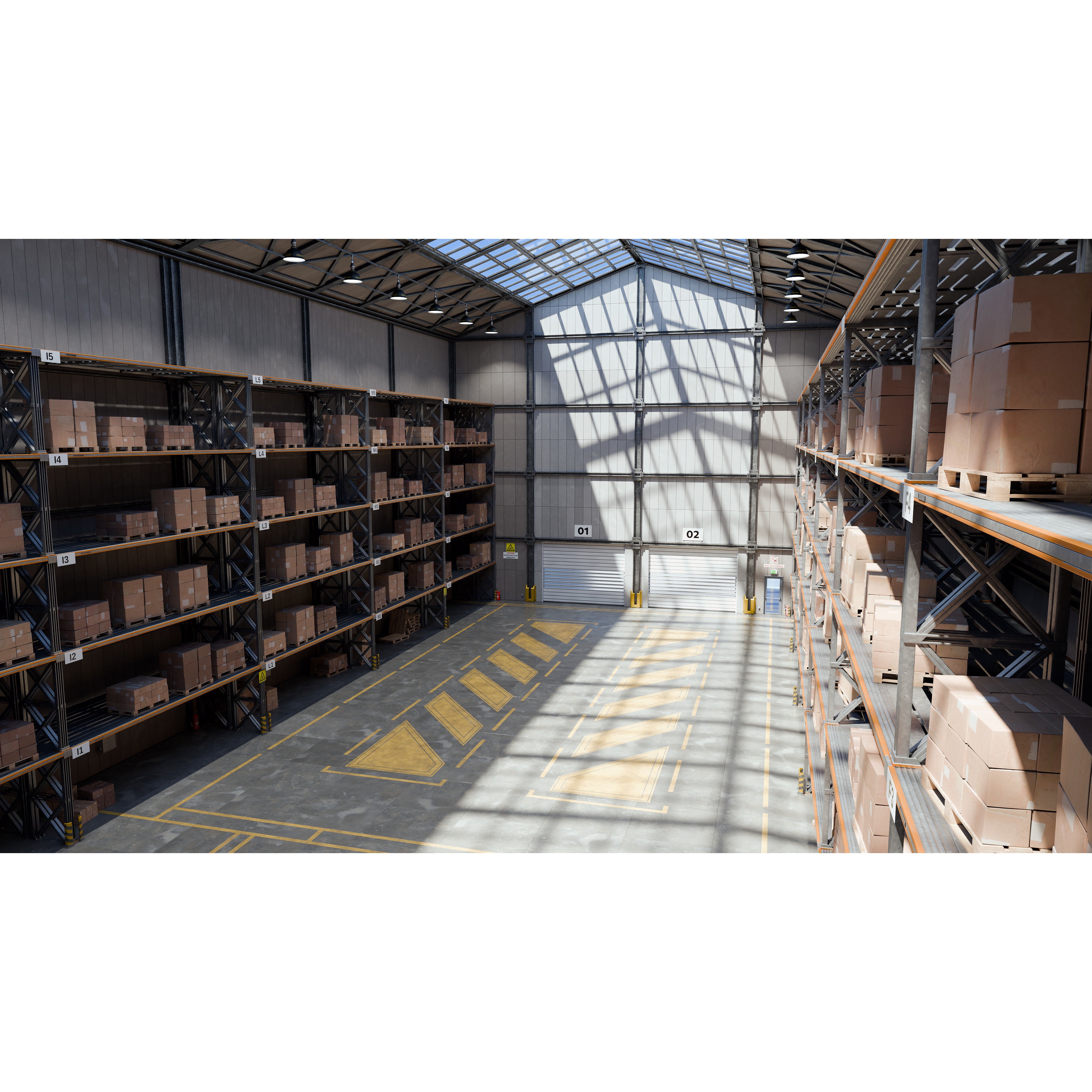 Small Warehouse - High-Poly Game-Ready 3D Model - View 3