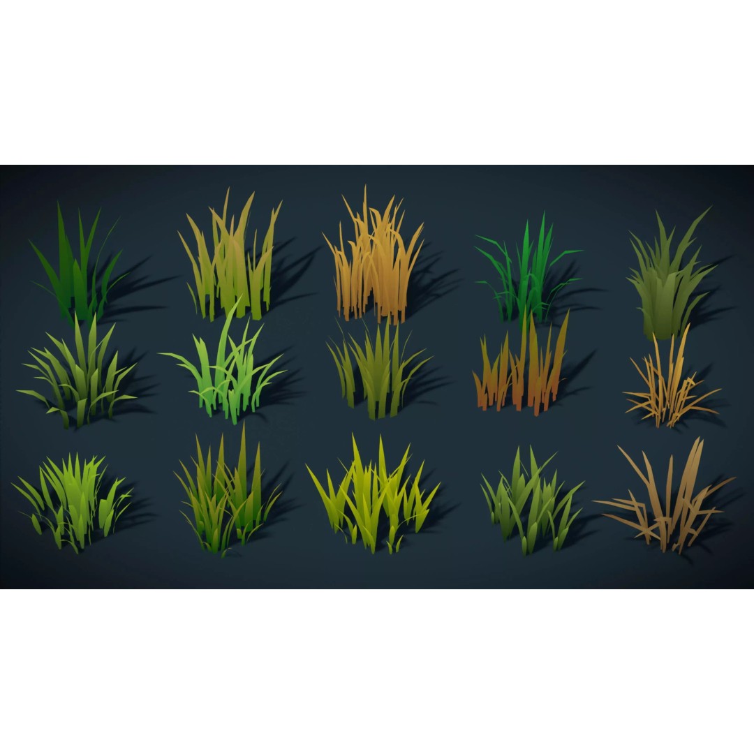 Stylized Plants 3D Model – Low Poly Foliage Collection, FBX - View 11
