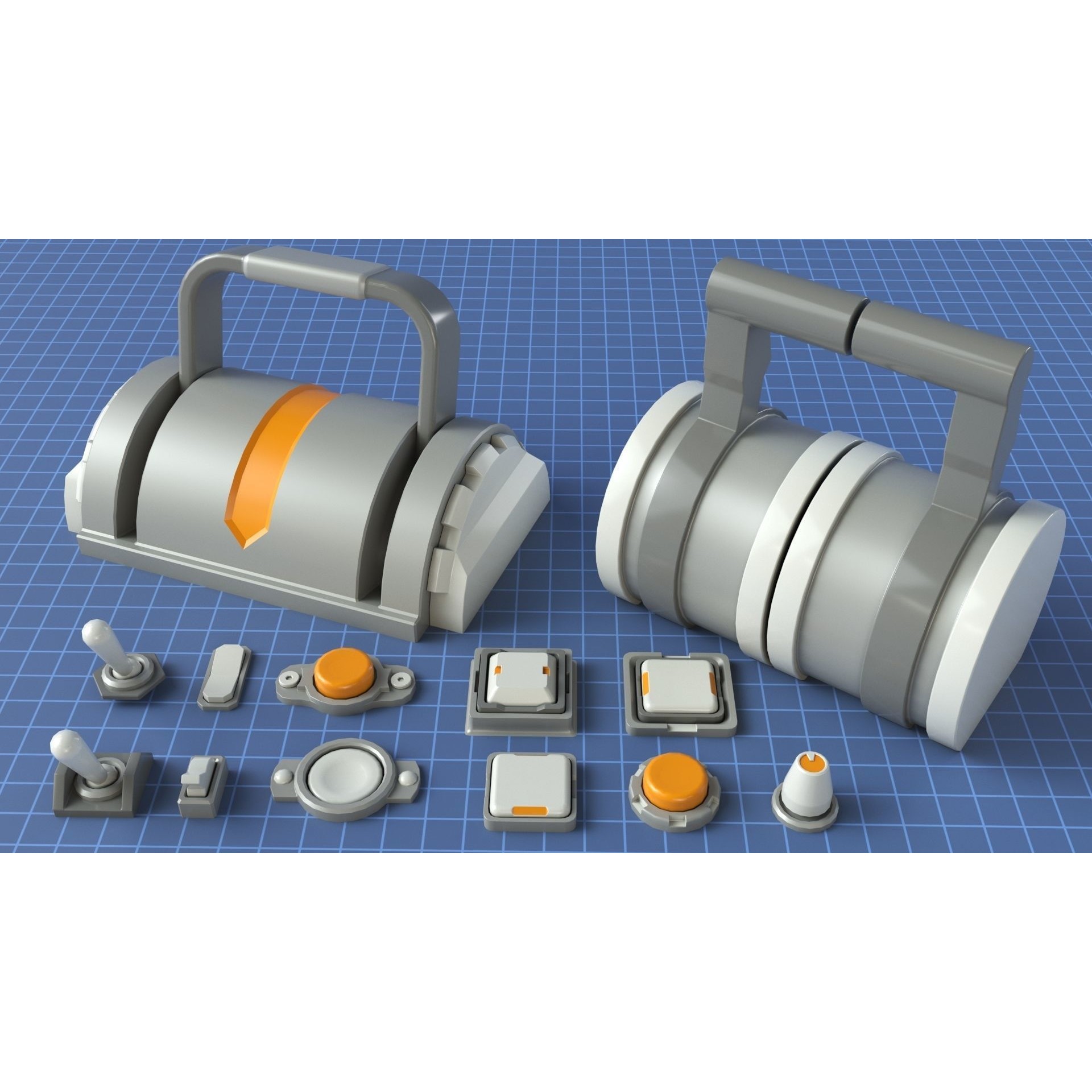 Industrial Kitbash - Low-Poly Game-Ready 3D Model - View 13