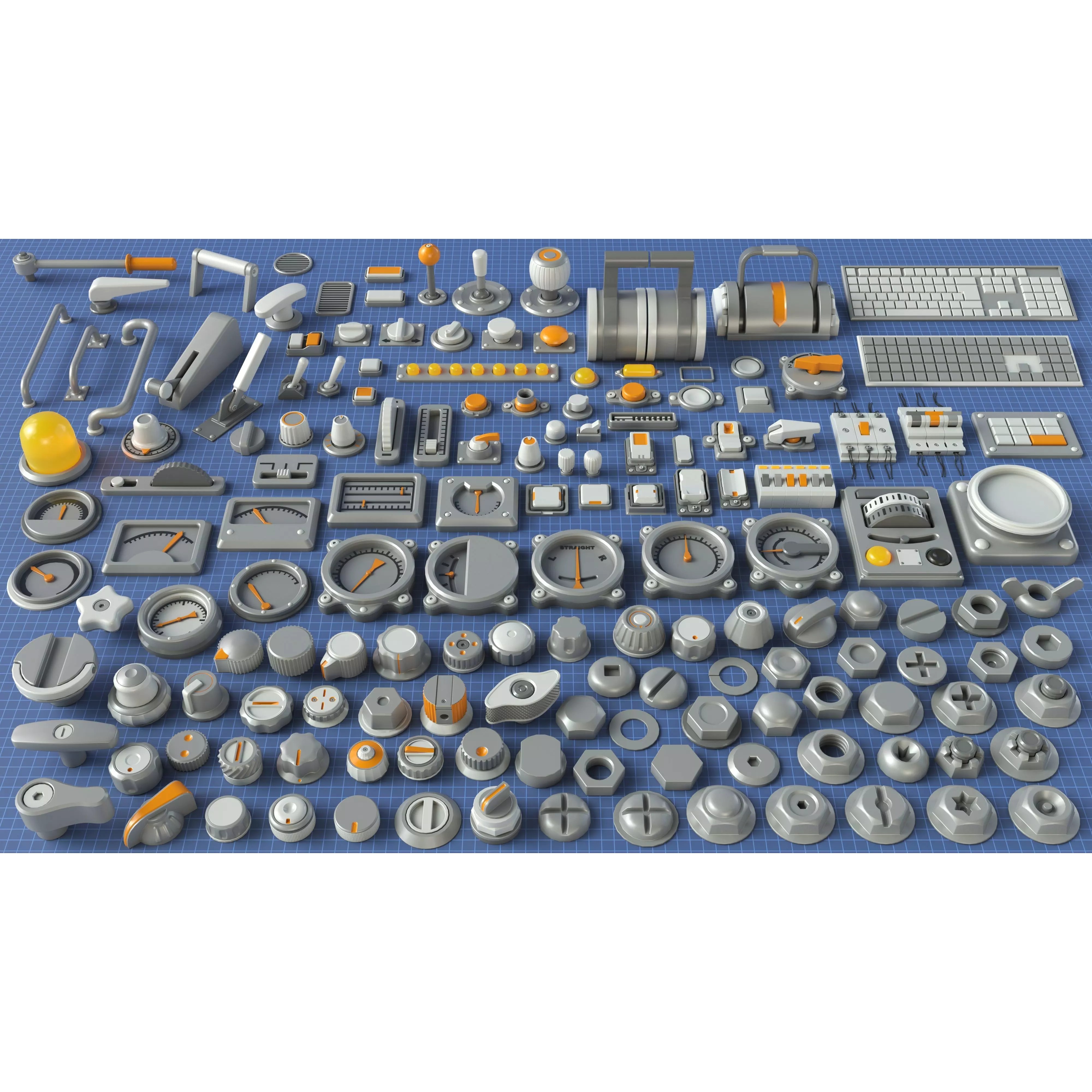 Industrial Kitbash - Low-Poly Game-Ready 3D Model - View 2