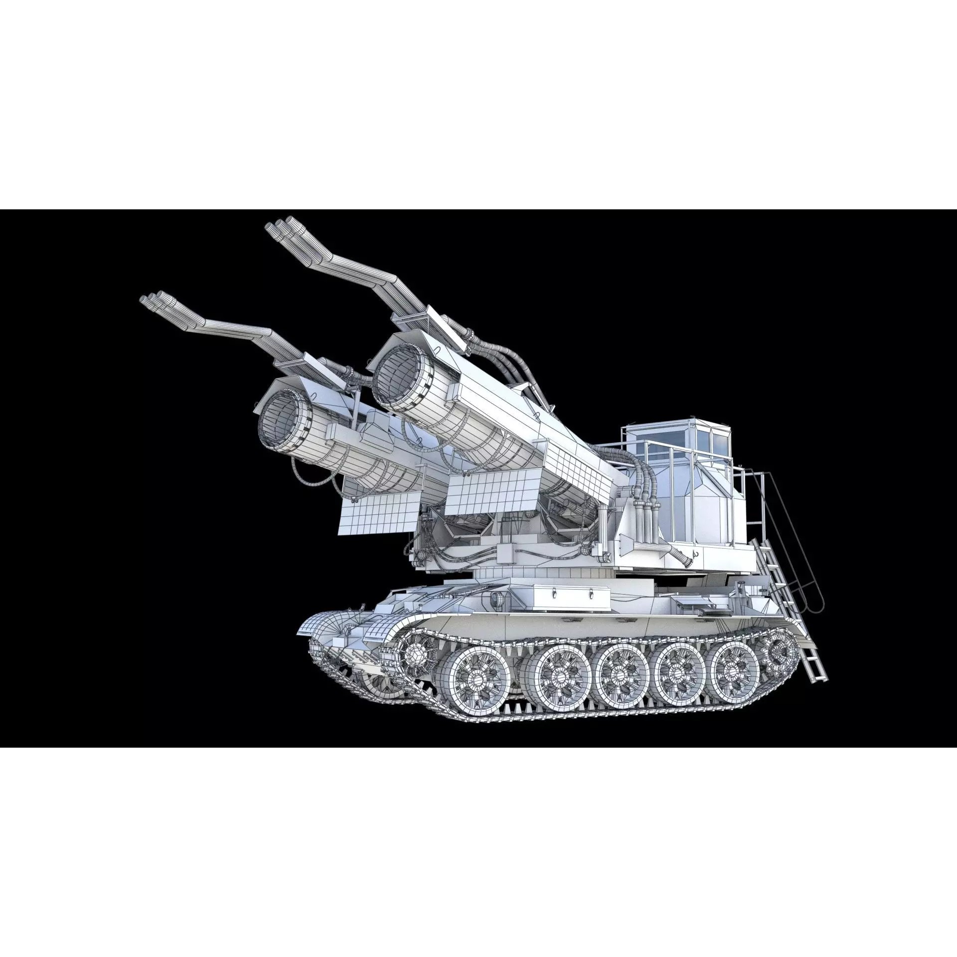 Big Wind Fire Fighting Tank - Game-Ready 3D Model