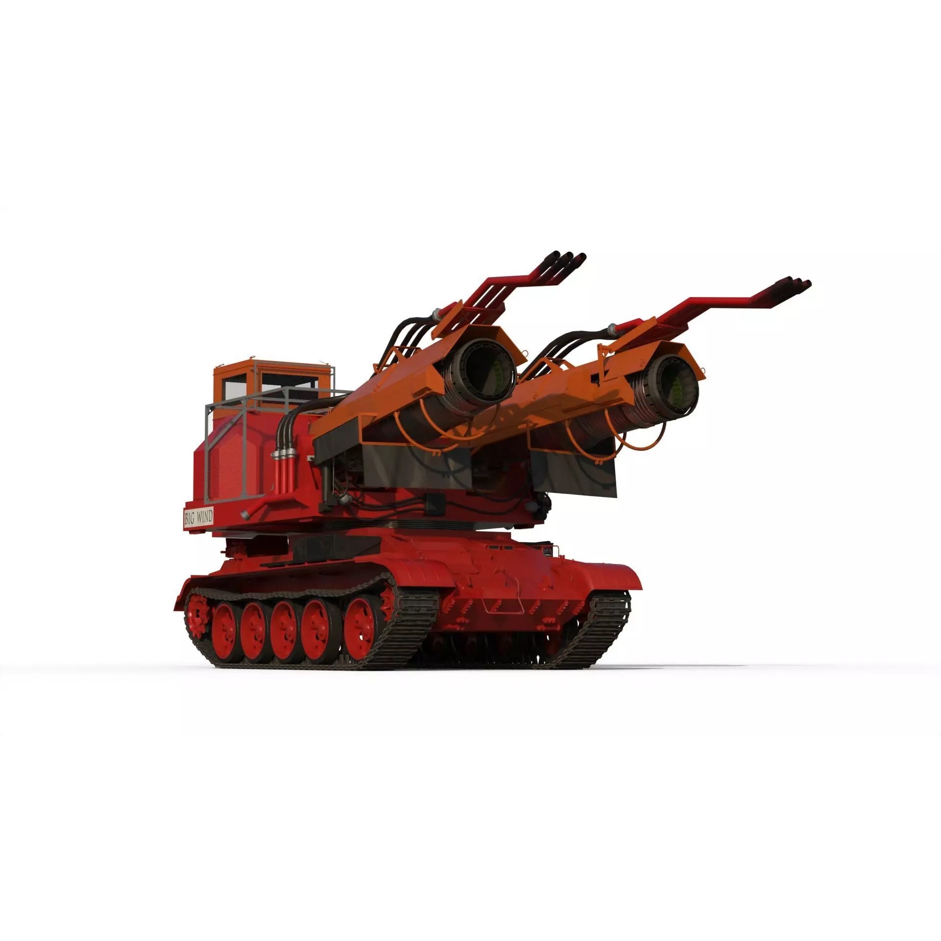 Big Wind Fire Fighting Tank - Game-Ready 3D Model - View 13