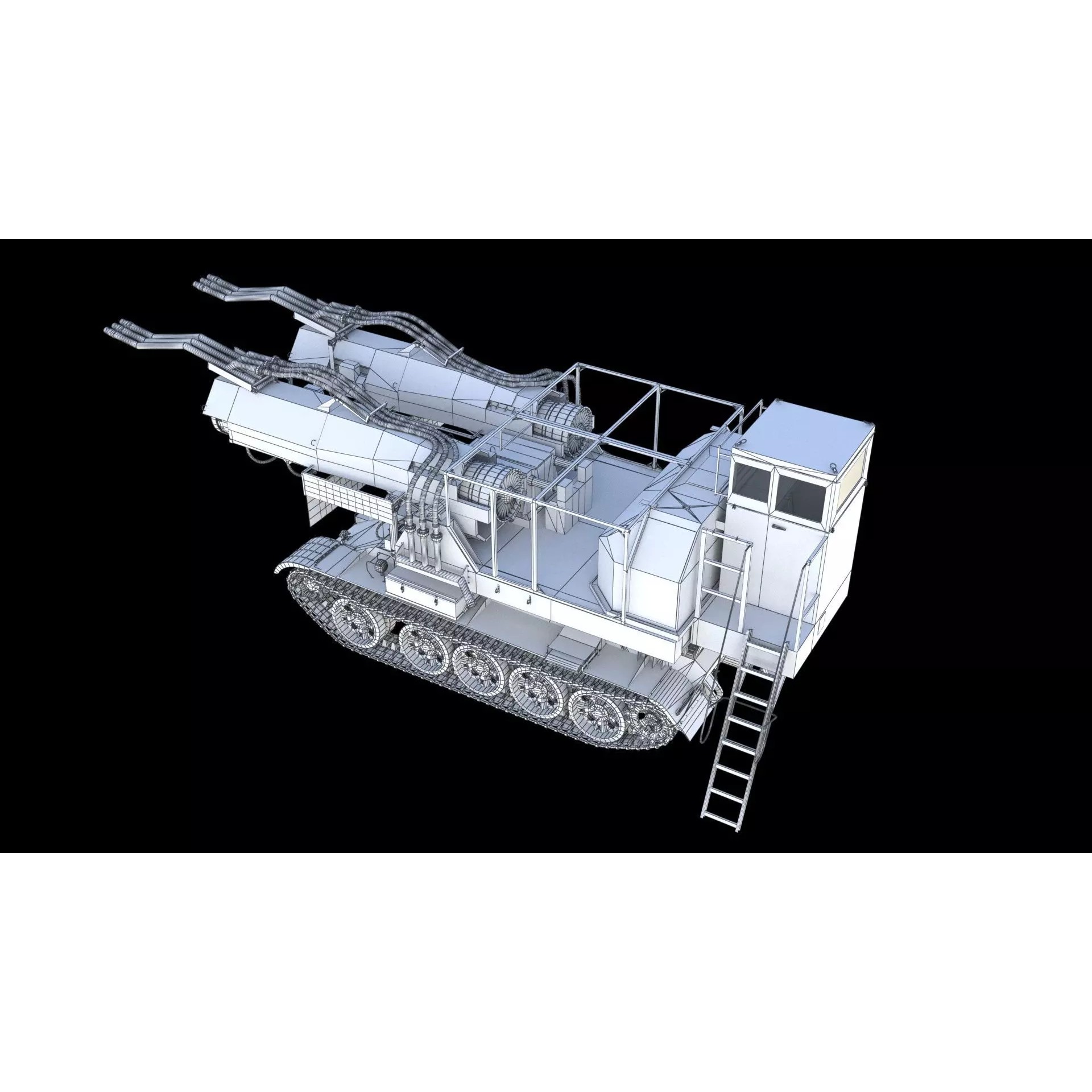 Big Wind Fire Fighting Tank - Game-Ready 3D Model - View 21