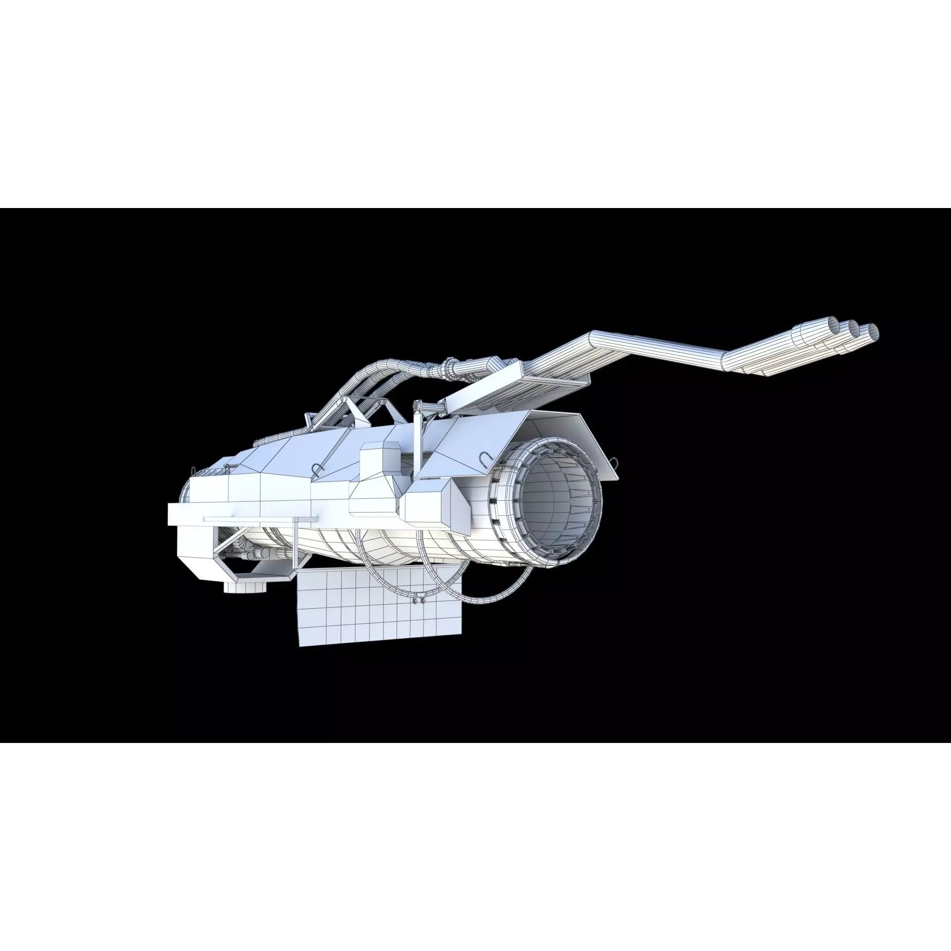 Big Wind Fire Fighting Tank - Game-Ready 3D Model - View 22