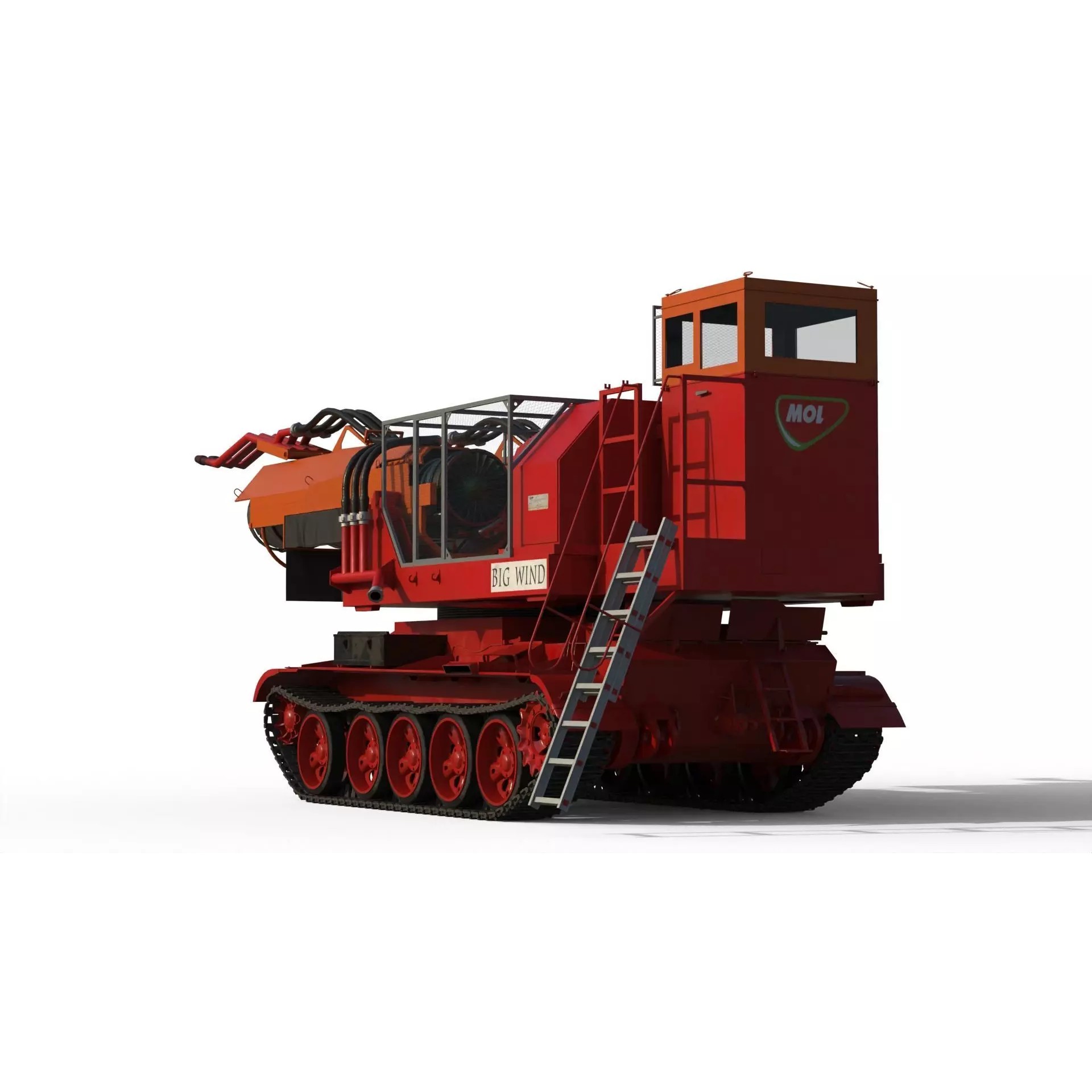 Big Wind Fire Fighting Tank - Game-Ready 3D Model - View 8