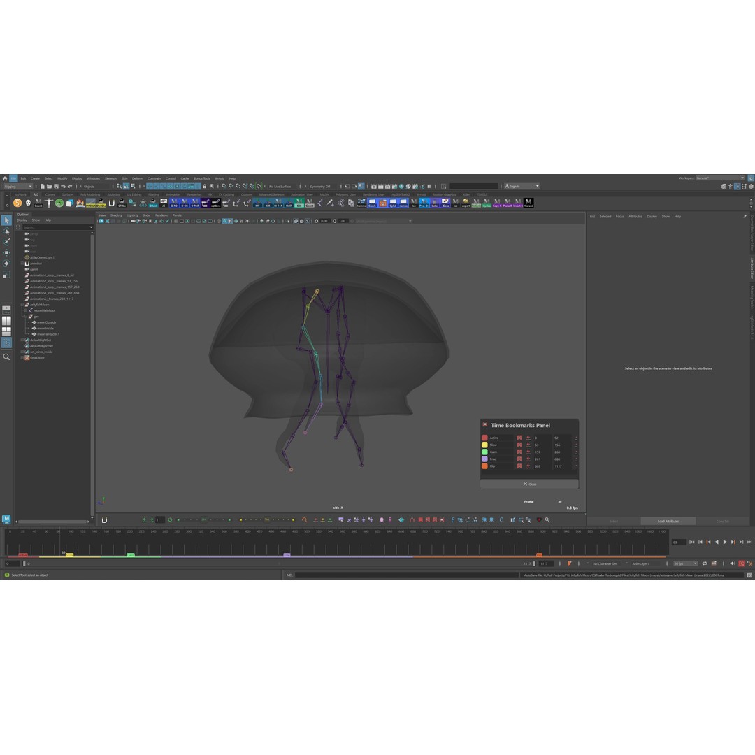 Moon Jellyfish 3D Model – Low Poly Game Asset, FBX, PBR Textures - View 13