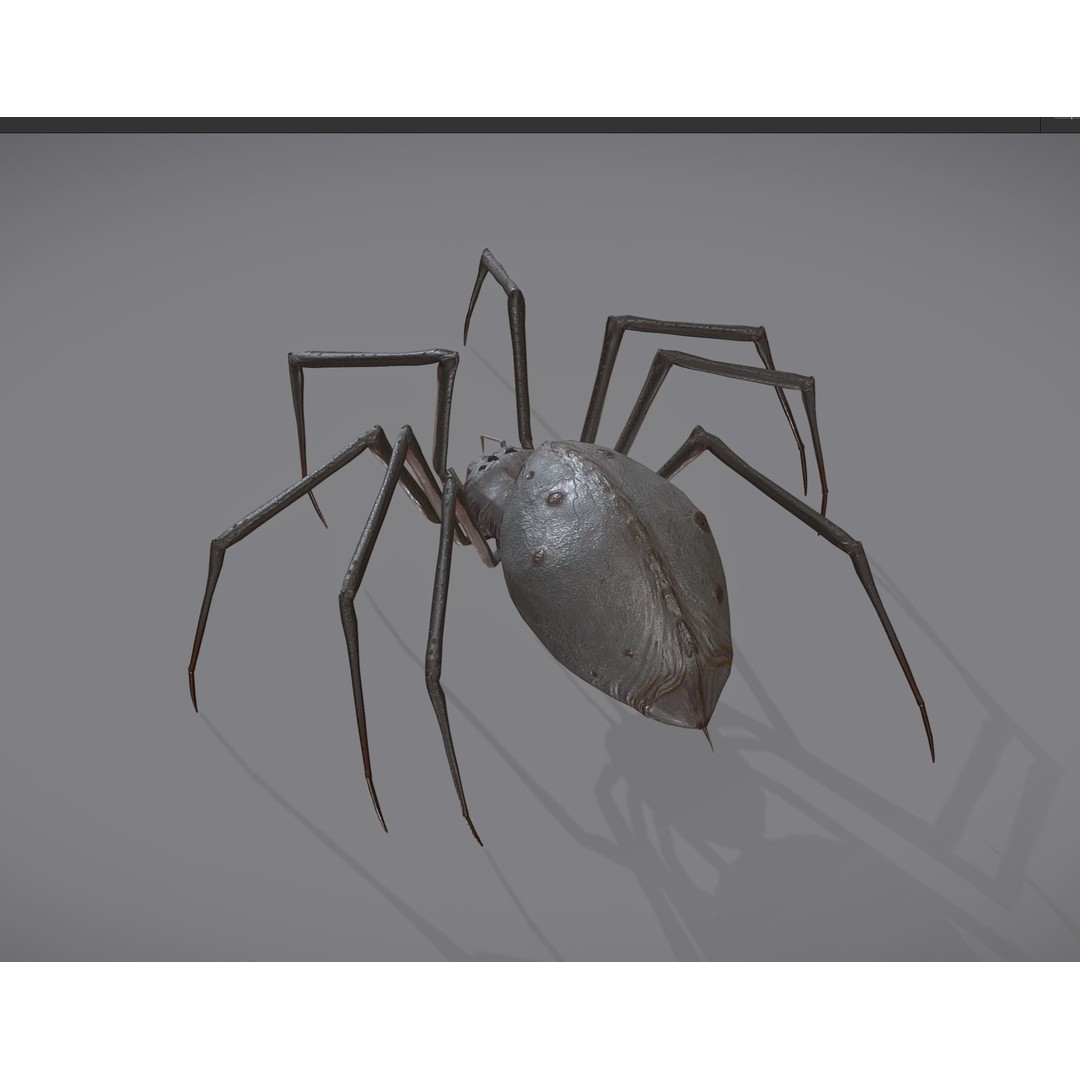 Spider Monster 3D Model – Low Poly Animated Creature, FBX - View 11