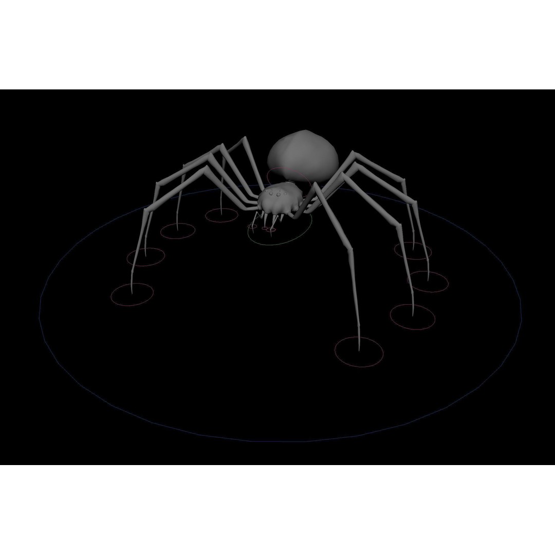 Spider Monster 3D Model – Low Poly Animated Creature, FBX - View 33