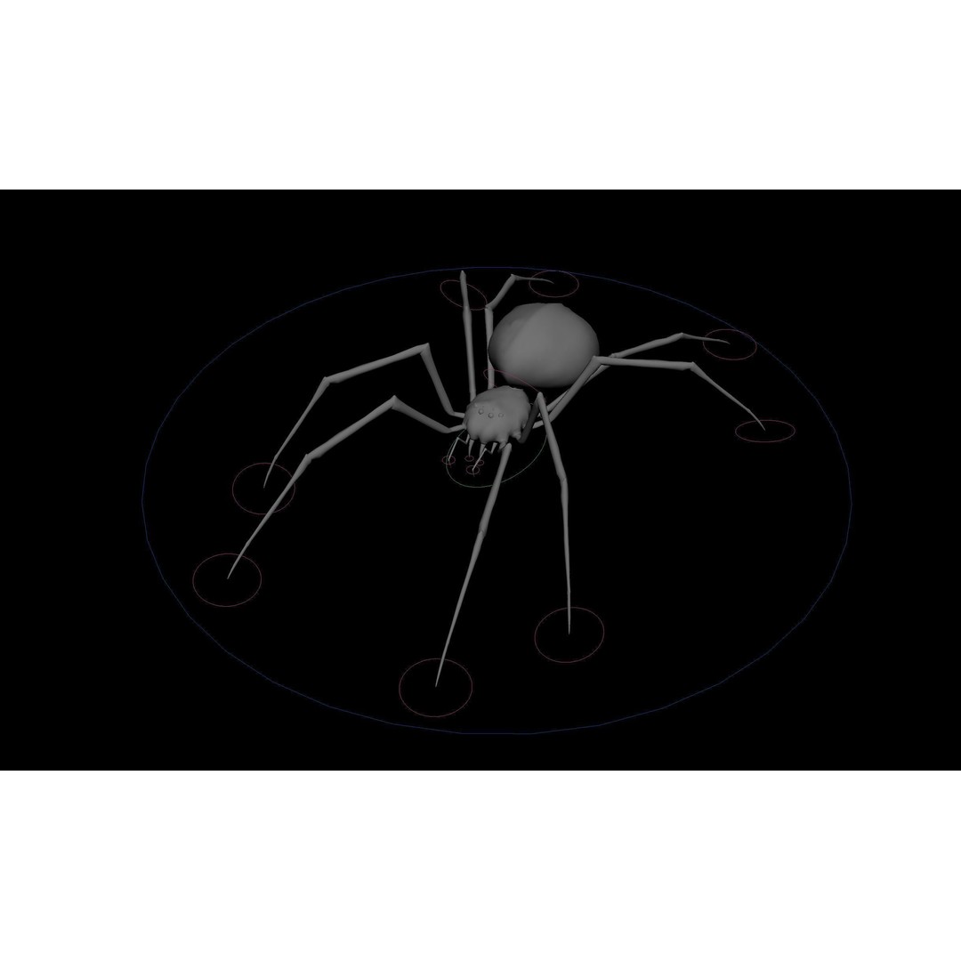 Spider Monster 3D Model – Low Poly Animated Creature, FBX - View 35