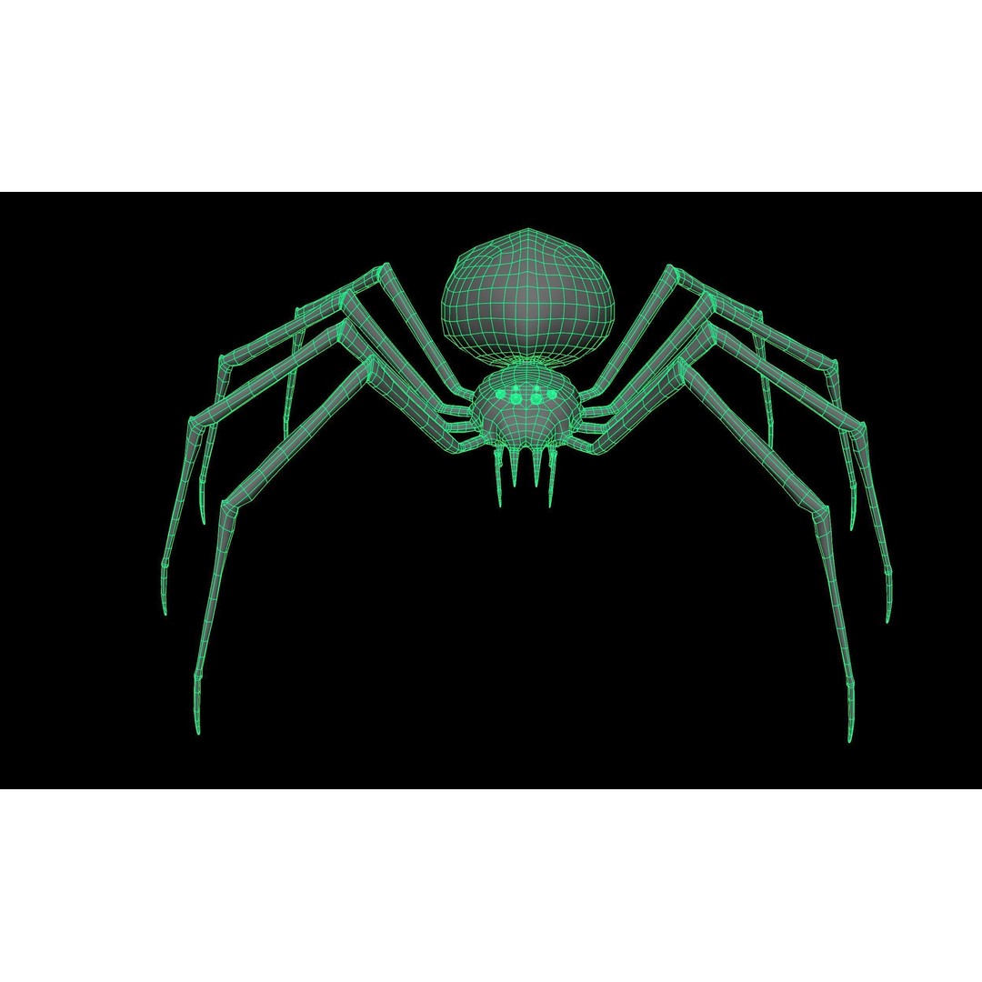 Spider Monster 3D Model – Low Poly Animated Creature, FBX - View 36