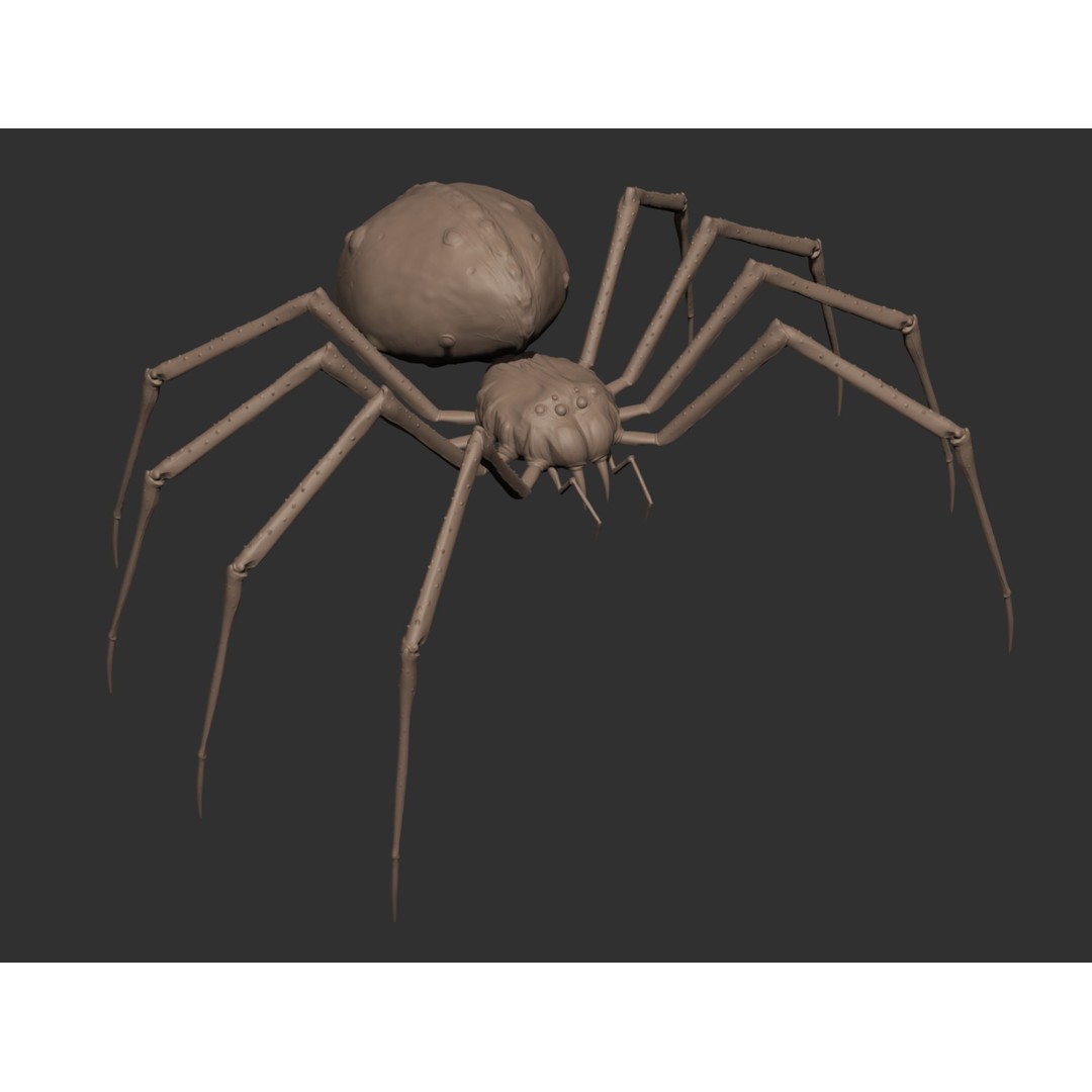 Spider Monster 3D Model – Low Poly Animated Creature, FBX - View 43