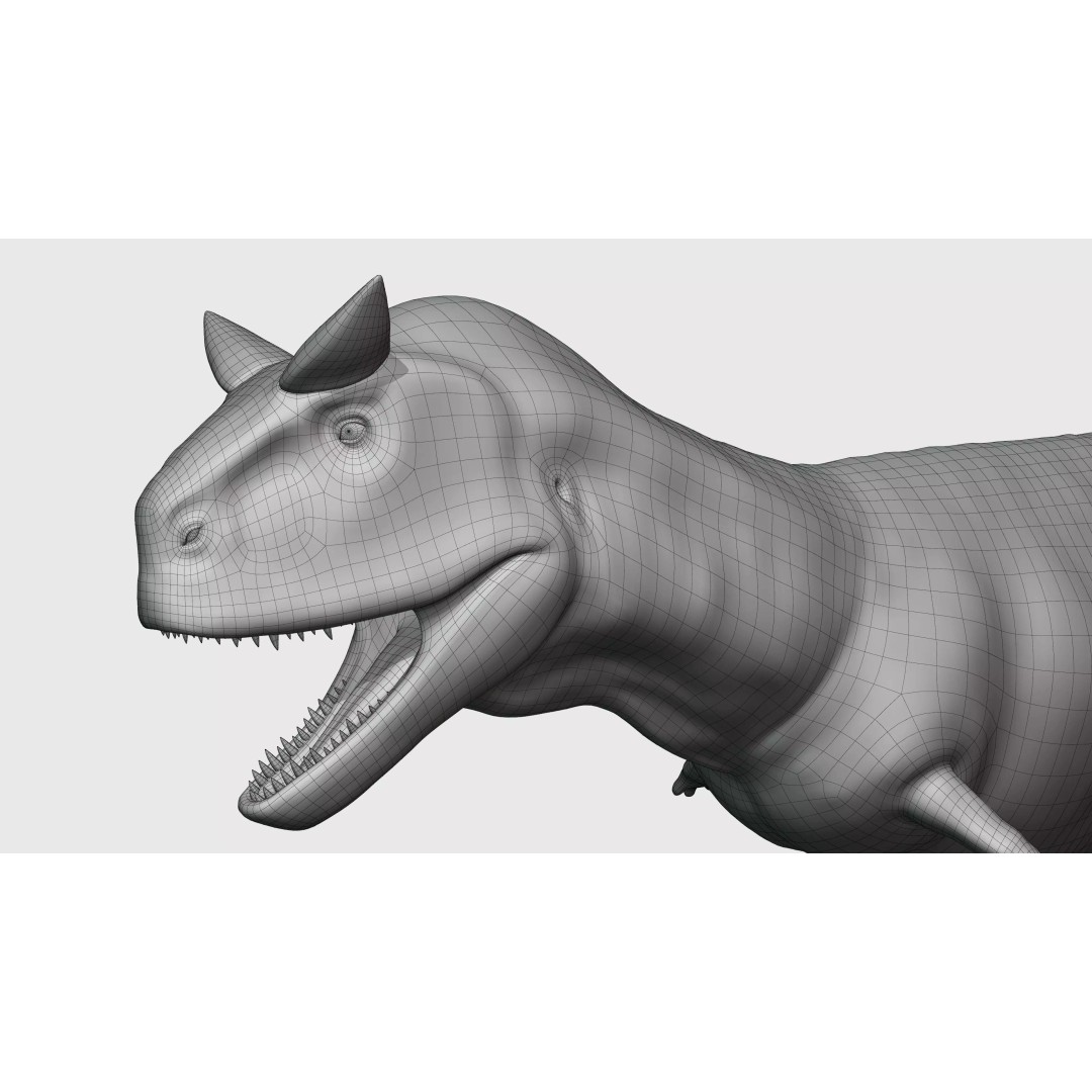 Carnotaurus 3D Model – Low Poly Rigged Asset with PBR Textures - View 17