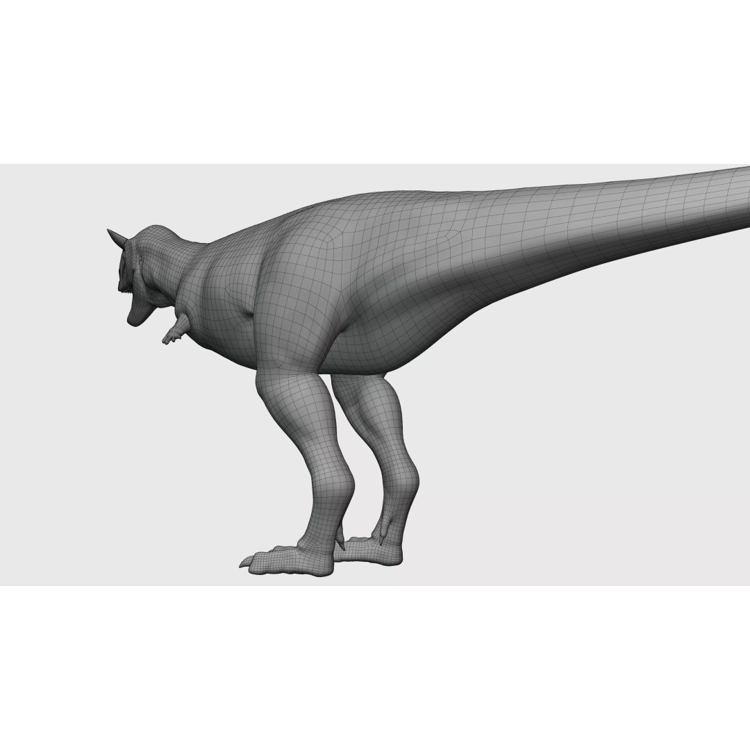 Carnotaurus 3D Model – Low Poly Rigged Asset with PBR Textures - View 18
