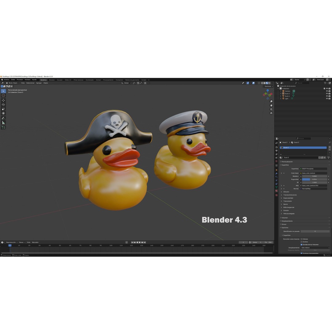 Ducklings 3D Model – Low Poly Animal Asset for Games and Animation