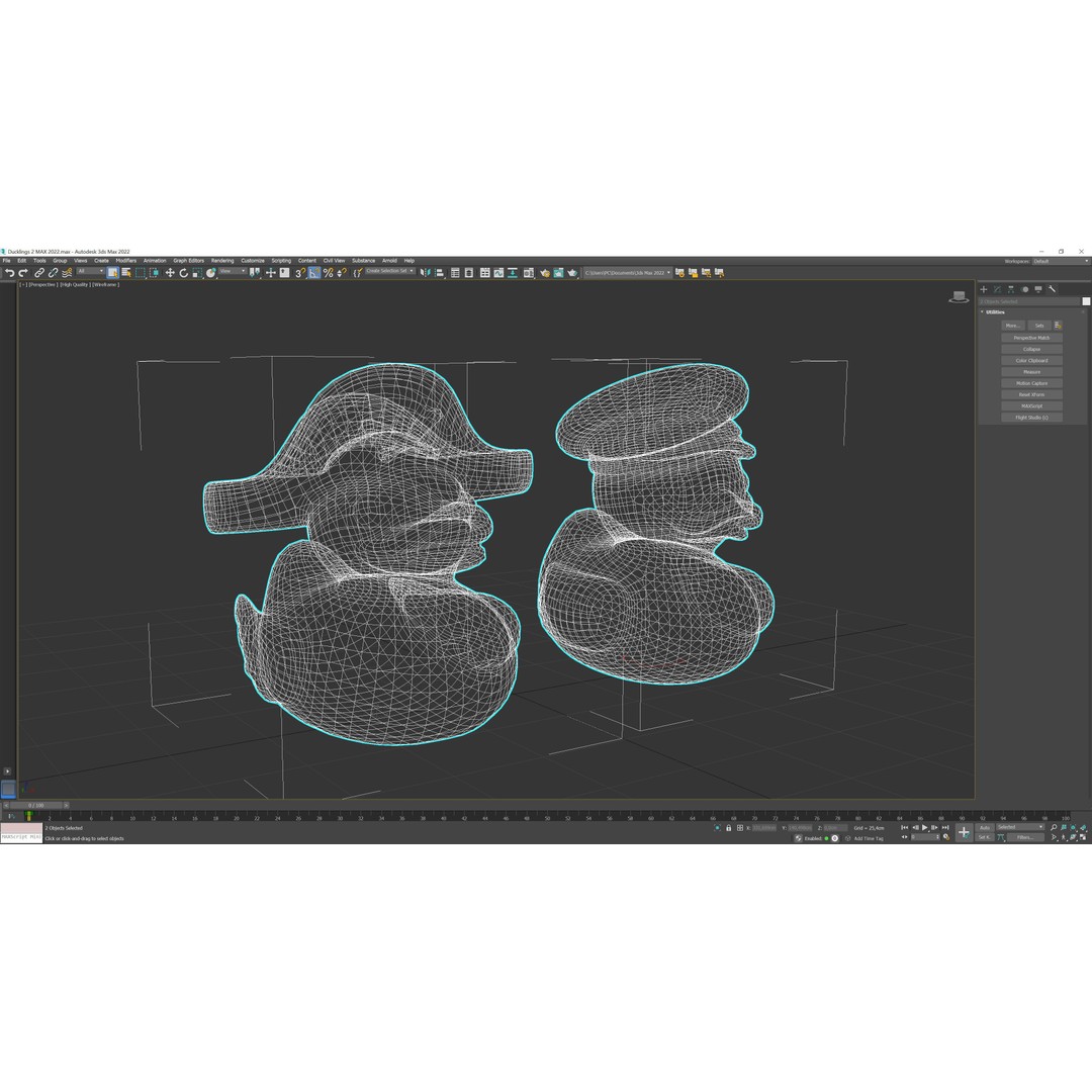 Ducklings 3D Model – Low Poly Animal Asset for Games and Animation - View 14