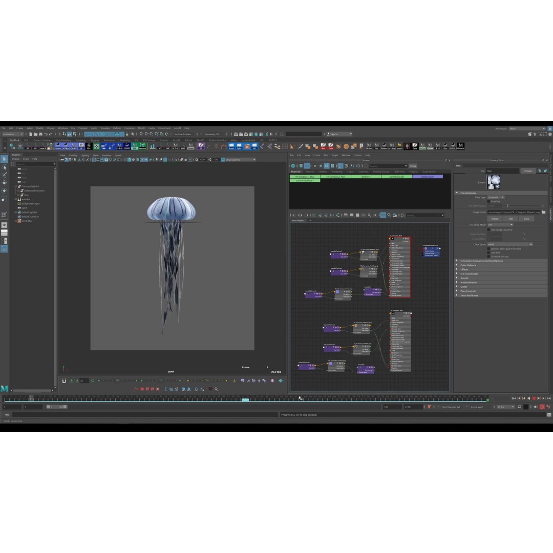 Jellyfish 3D Model – Low Poly Animated Marine Asset, FBX, PBR - View 11