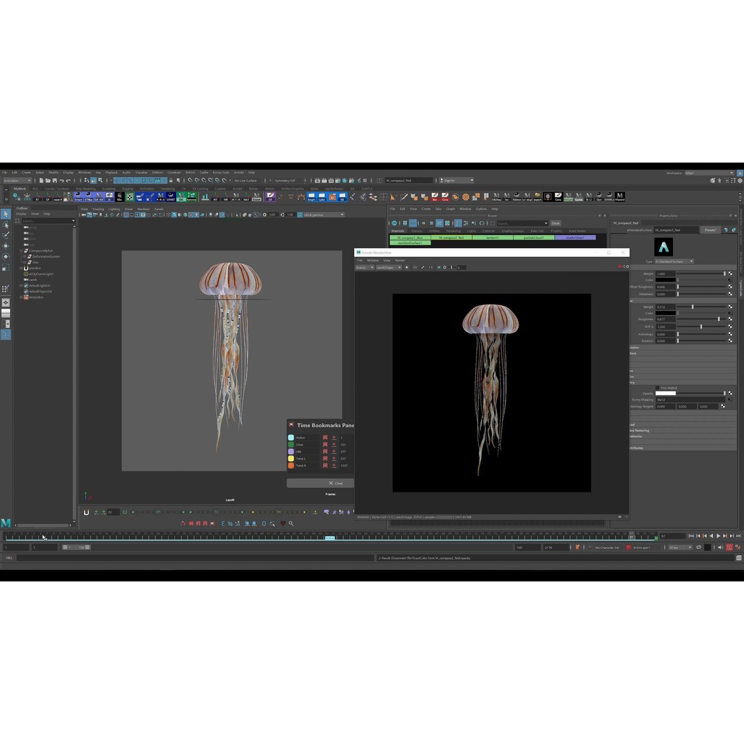 Jellyfish 3D Model – Low Poly Animated Marine Asset, FBX, PBR - View 14