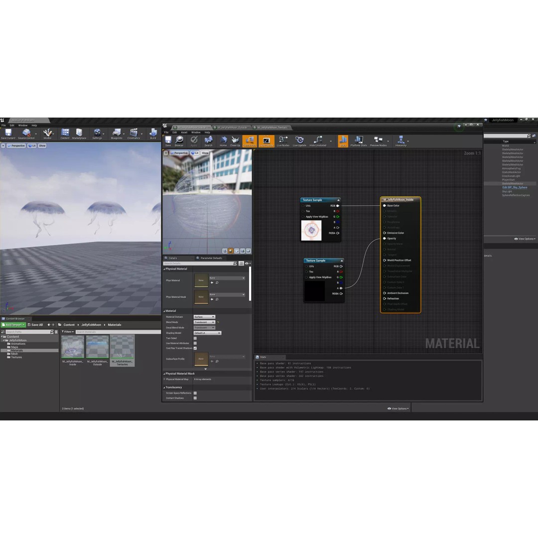 Jellyfish 3D Model – Low Poly Animated Marine Asset, FBX, PBR - View 43