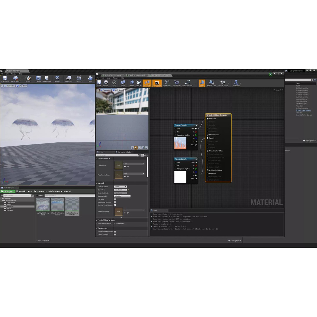 Jellyfish 3D Model – Low Poly Animated Marine Asset, FBX, PBR - View 45