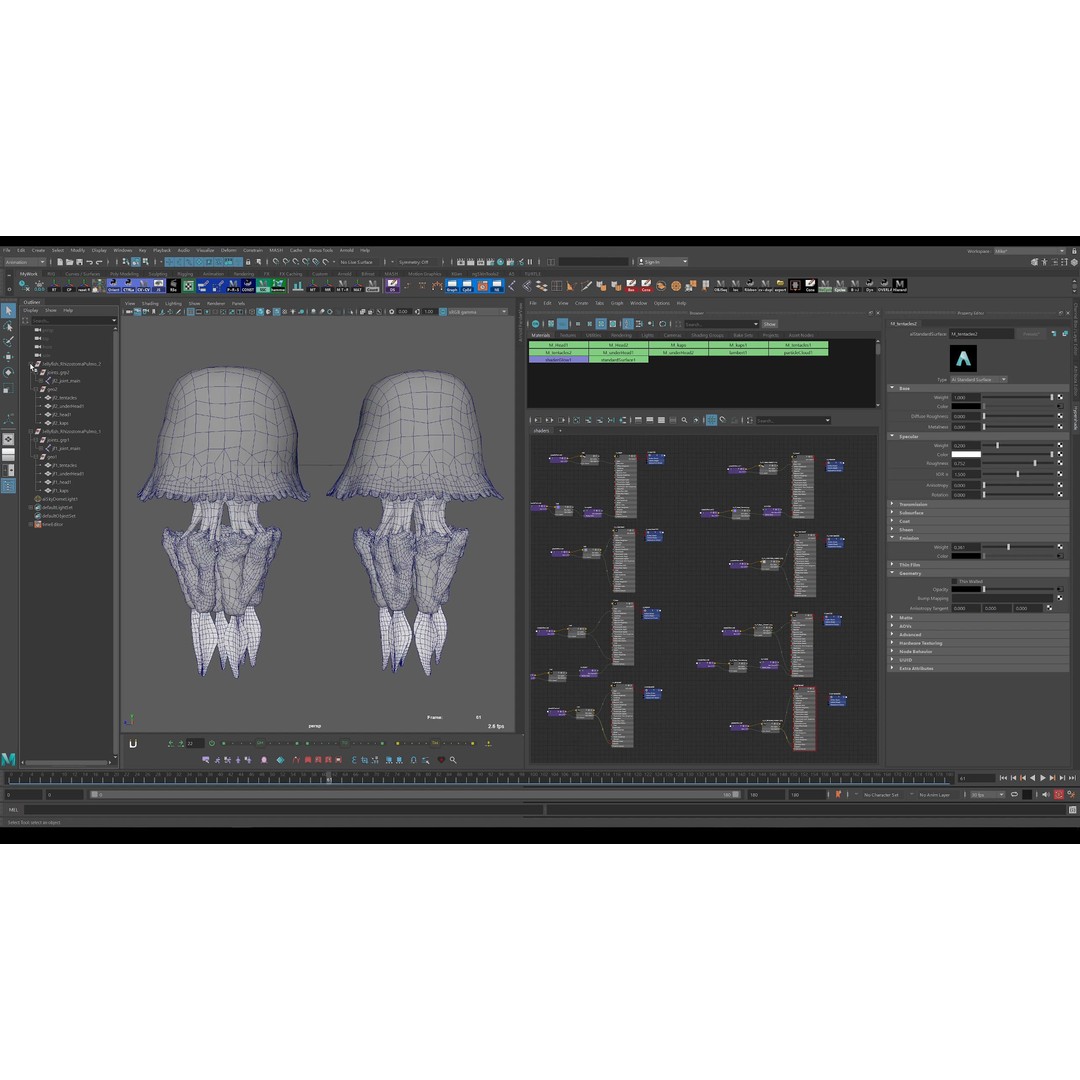 Jellyfish 3D Model – Low Poly Animated Marine Asset, FBX, PBR - View 8