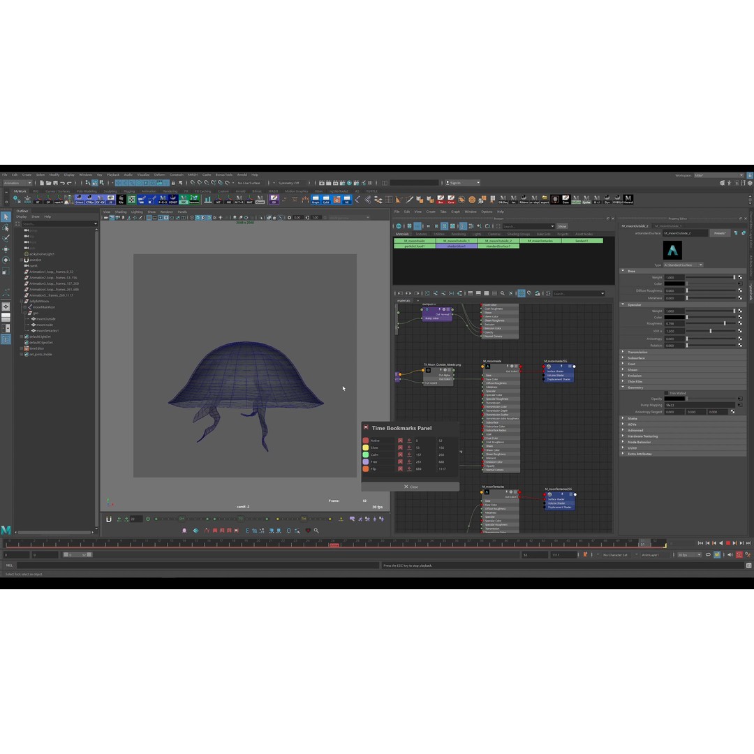 Jellyfish 3D Model – Low Poly Animated Marine Asset, FBX, PBR - View 9