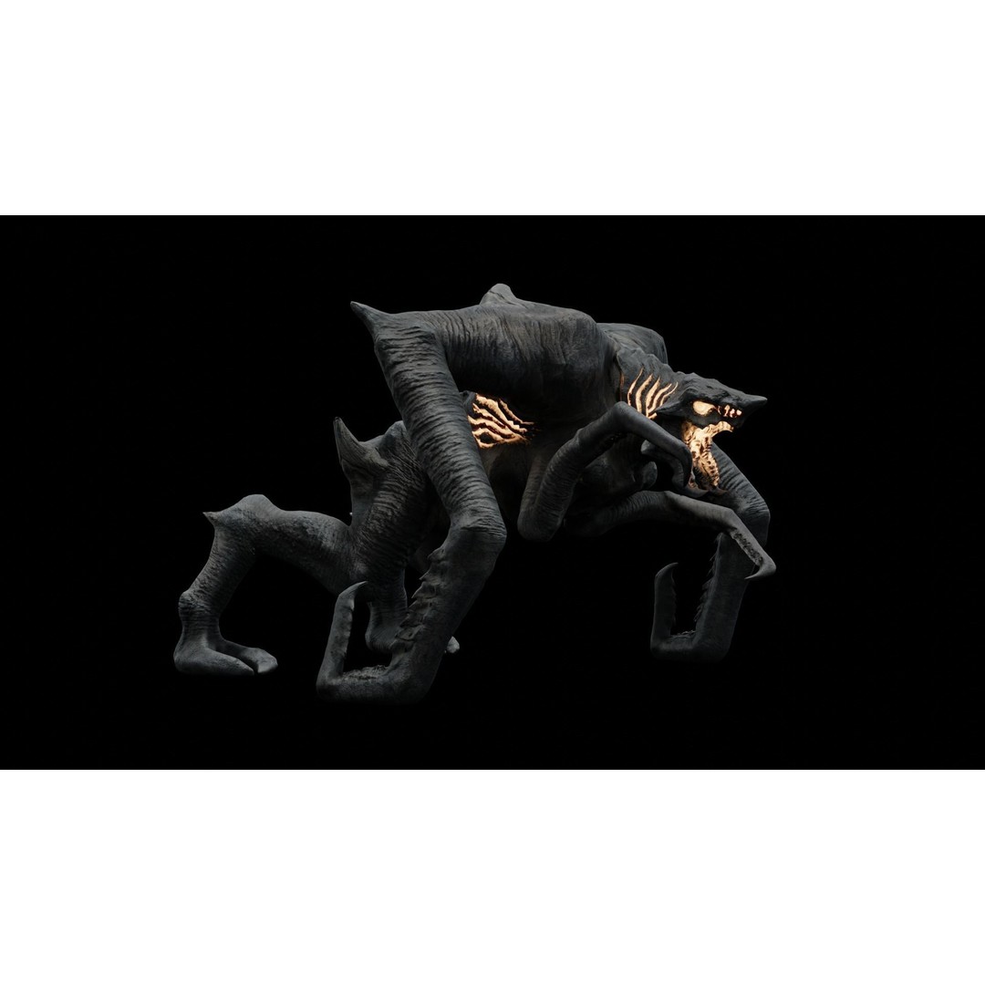 Kaiju Creature 3D Model – Low Poly Rigged Monster with Animations - View 33