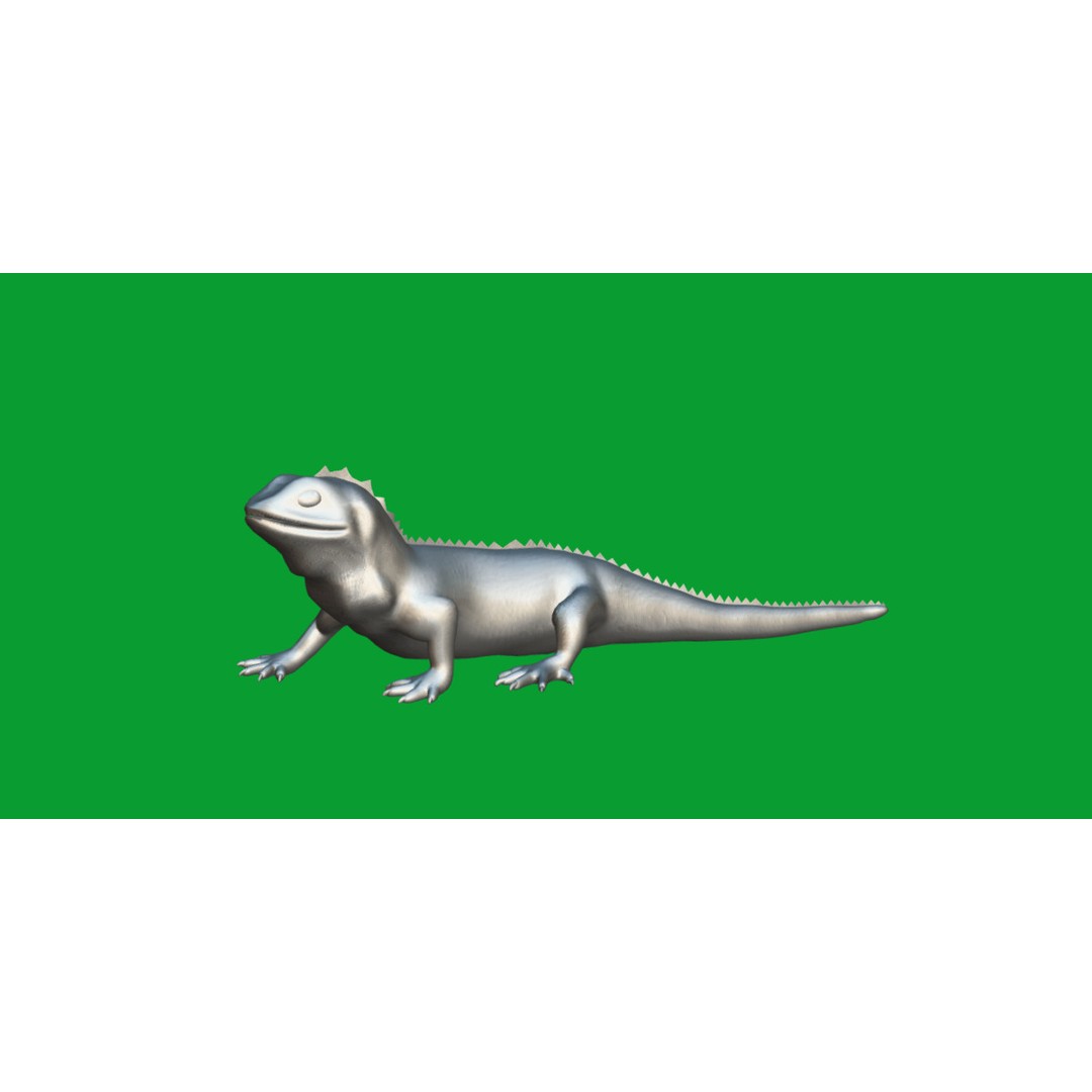 Tuatara Reptile 3D Model – Low Poly Game Ready with Animations - View 12