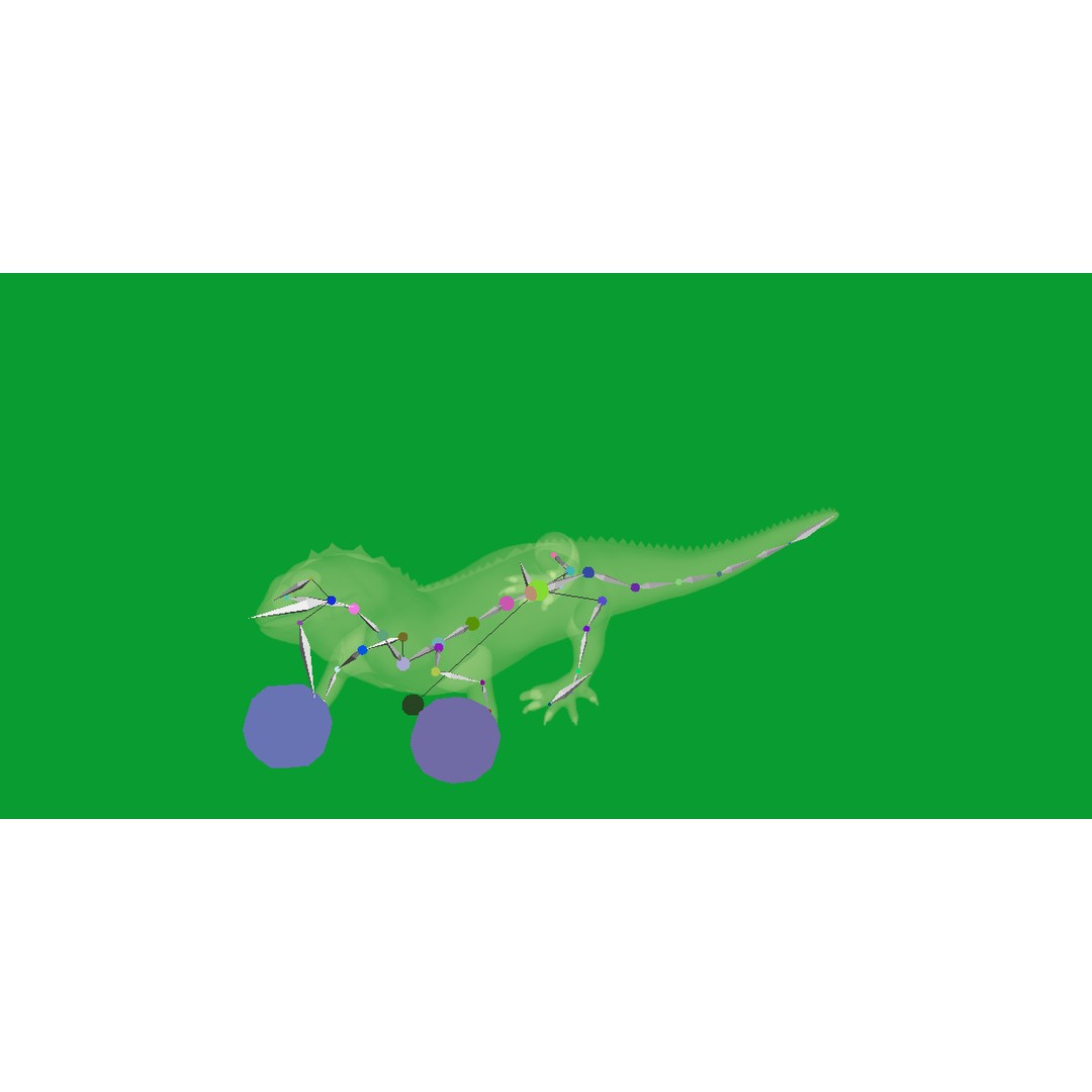 Tuatara Reptile 3D Model – Low Poly Game Ready with Animations - View 22