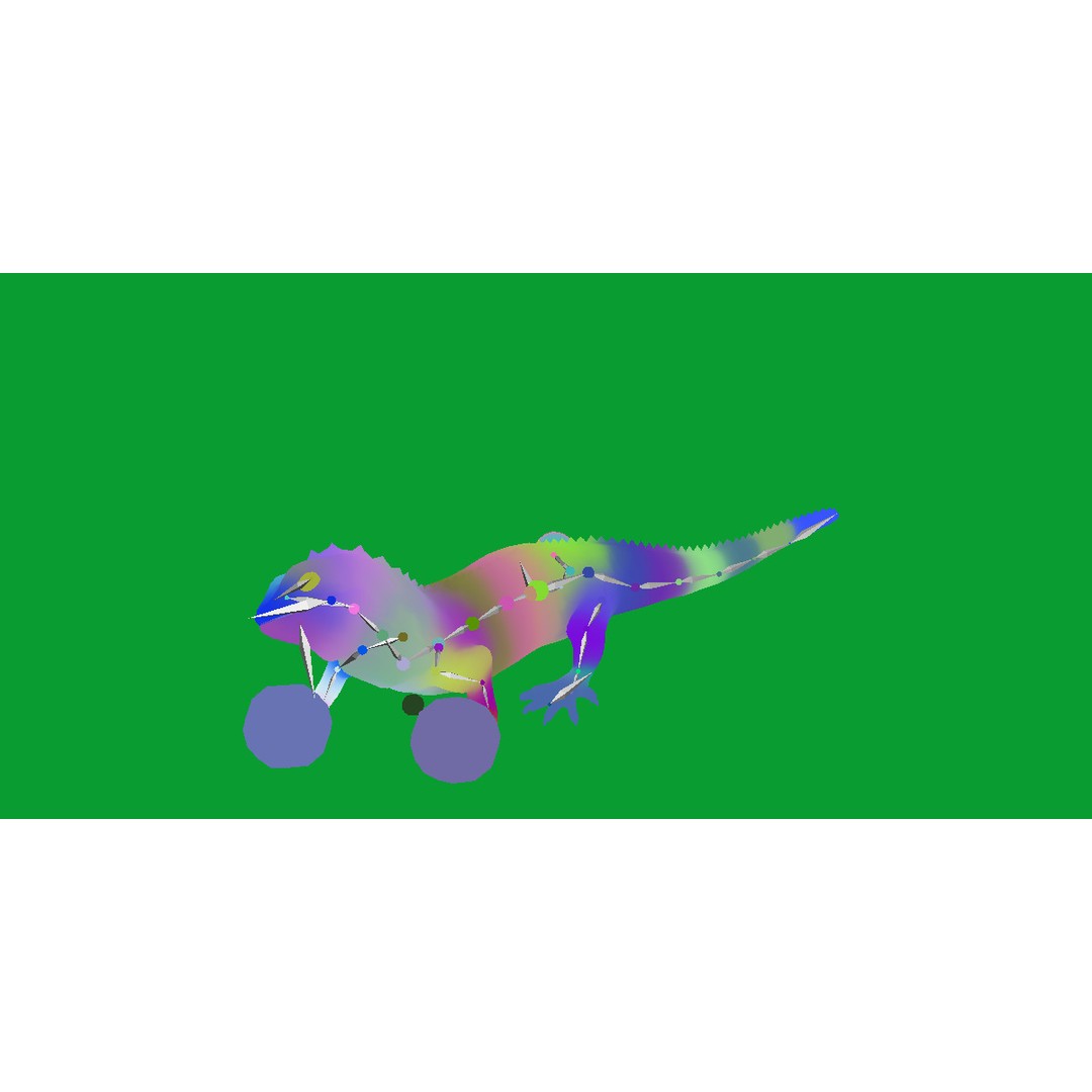 Tuatara Reptile 3D Model – Low Poly Game Ready with Animations - View 23