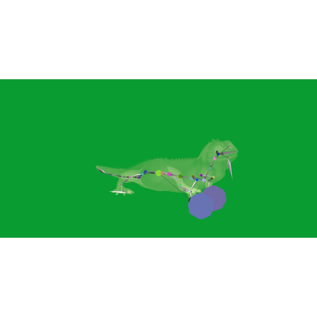 Tuatara Reptile 3D Model – Low Poly Game Ready with Animations - View 5