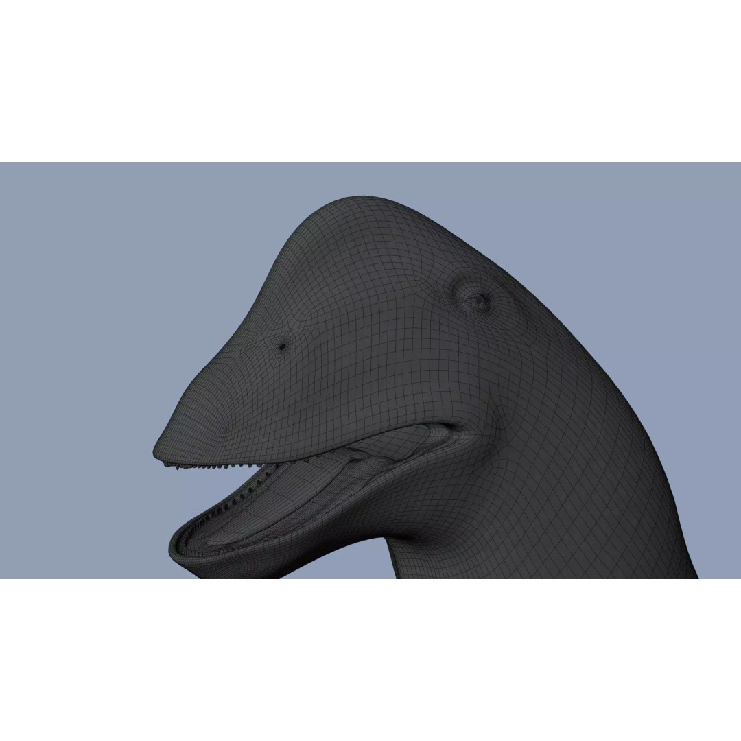 Brachiosaurus 3D Model – Rigged Low-Poly Dinosaur with PBR Textures - View 26