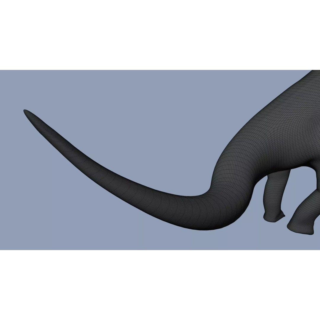 Brachiosaurus 3D Model – Rigged Low-Poly Dinosaur with PBR Textures - View 29