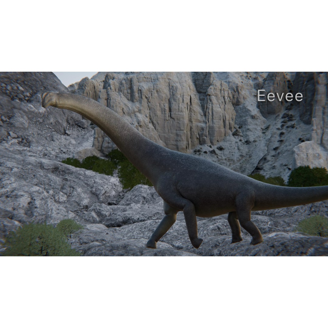 Brachiosaurus 3D Model – Rigged Low-Poly Dinosaur with PBR Textures - View 4