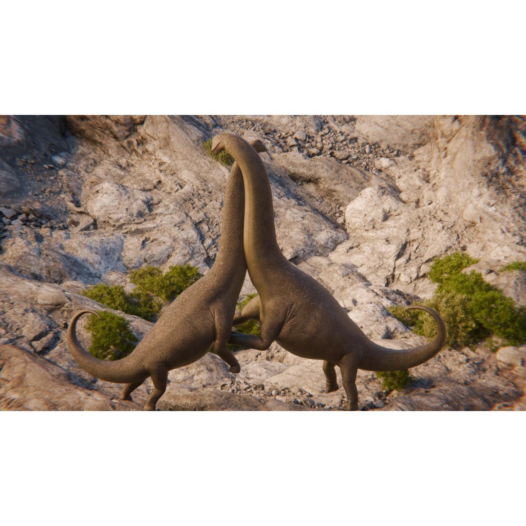 Brachiosaurus 3D Model – Rigged Low-Poly Dinosaur with PBR Textures - View 5