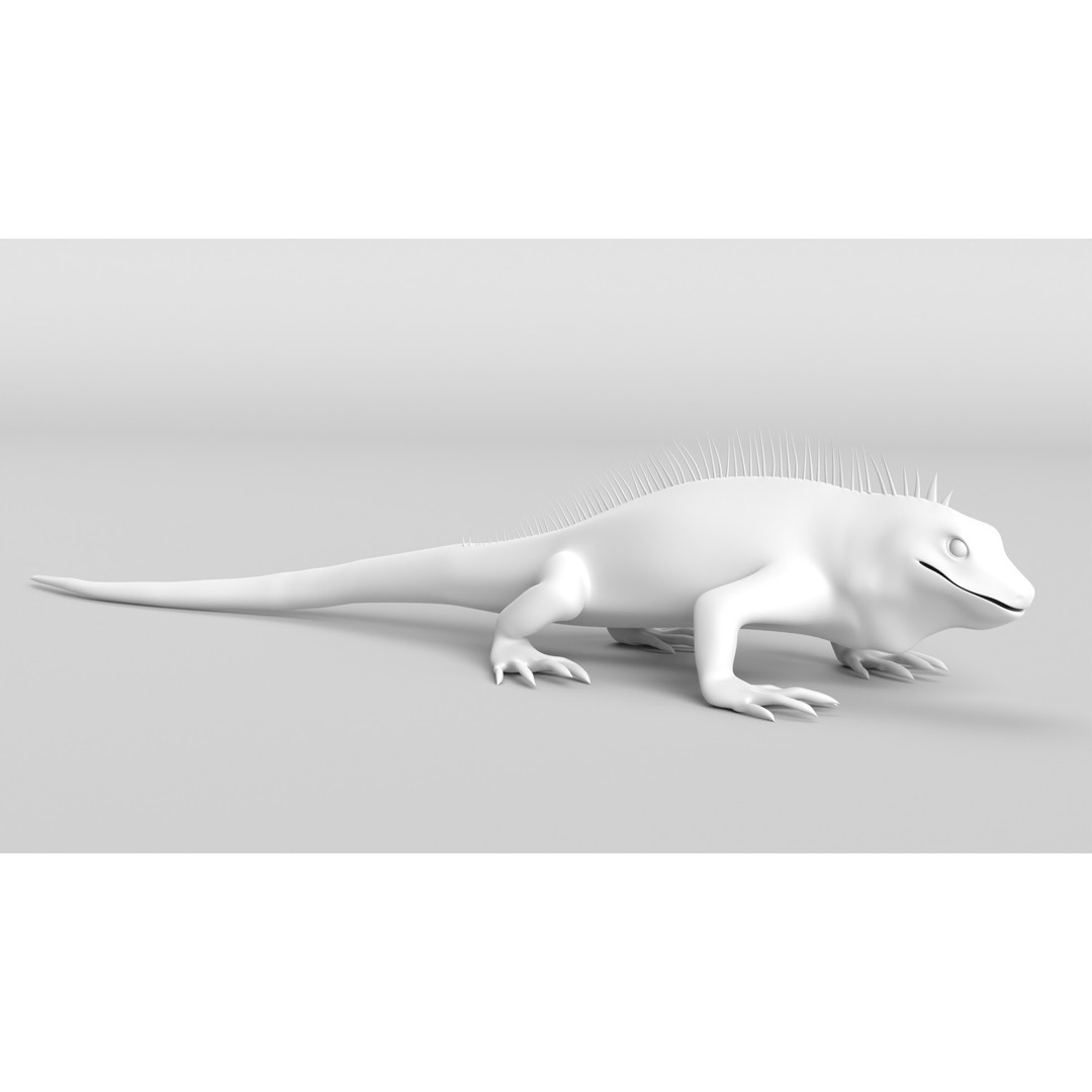 Iguana 3D Model – Low Poly Game Asset, PBR Textures, FBX - View 14
