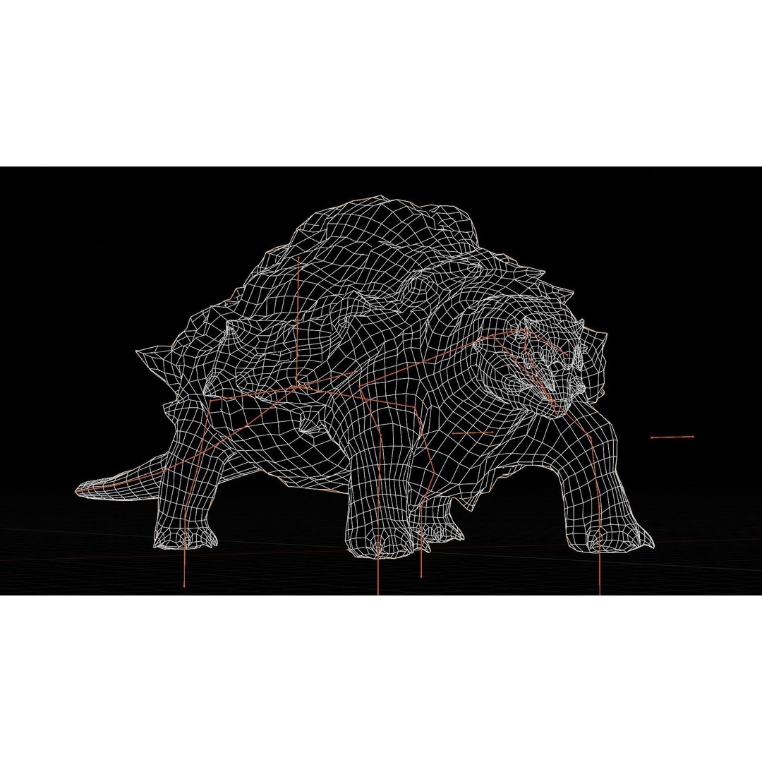 Golem Tortoise 3D Model – Low Poly Rigged Fantasy Creature, FBX - View 18