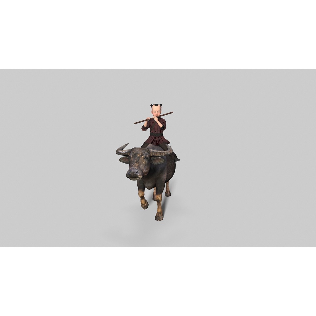 Children 3D Model – Low Poly Animated Character, FBX & MAX - View 10